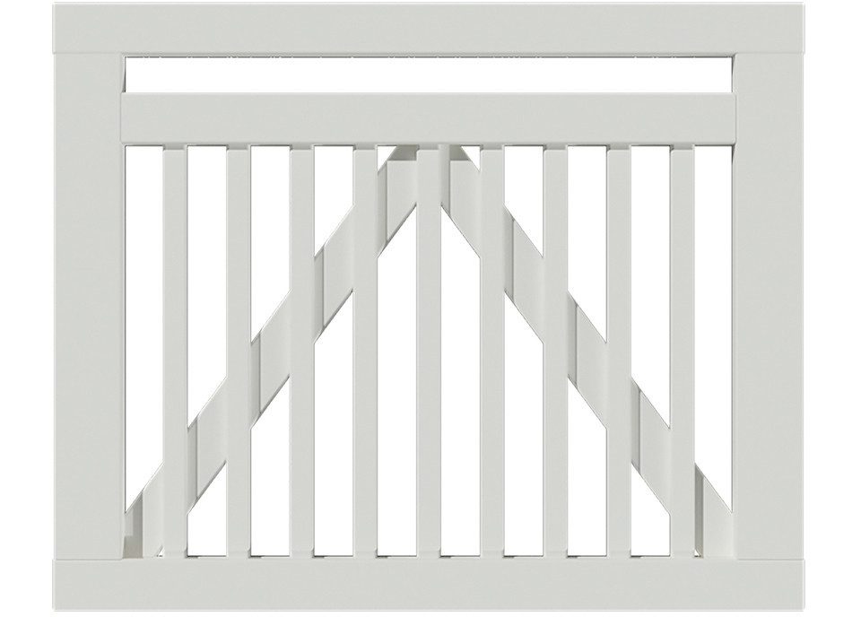 PLUS Gartentor Plus Tor Linea 100 x 80 cm RAL 9010 Weiß