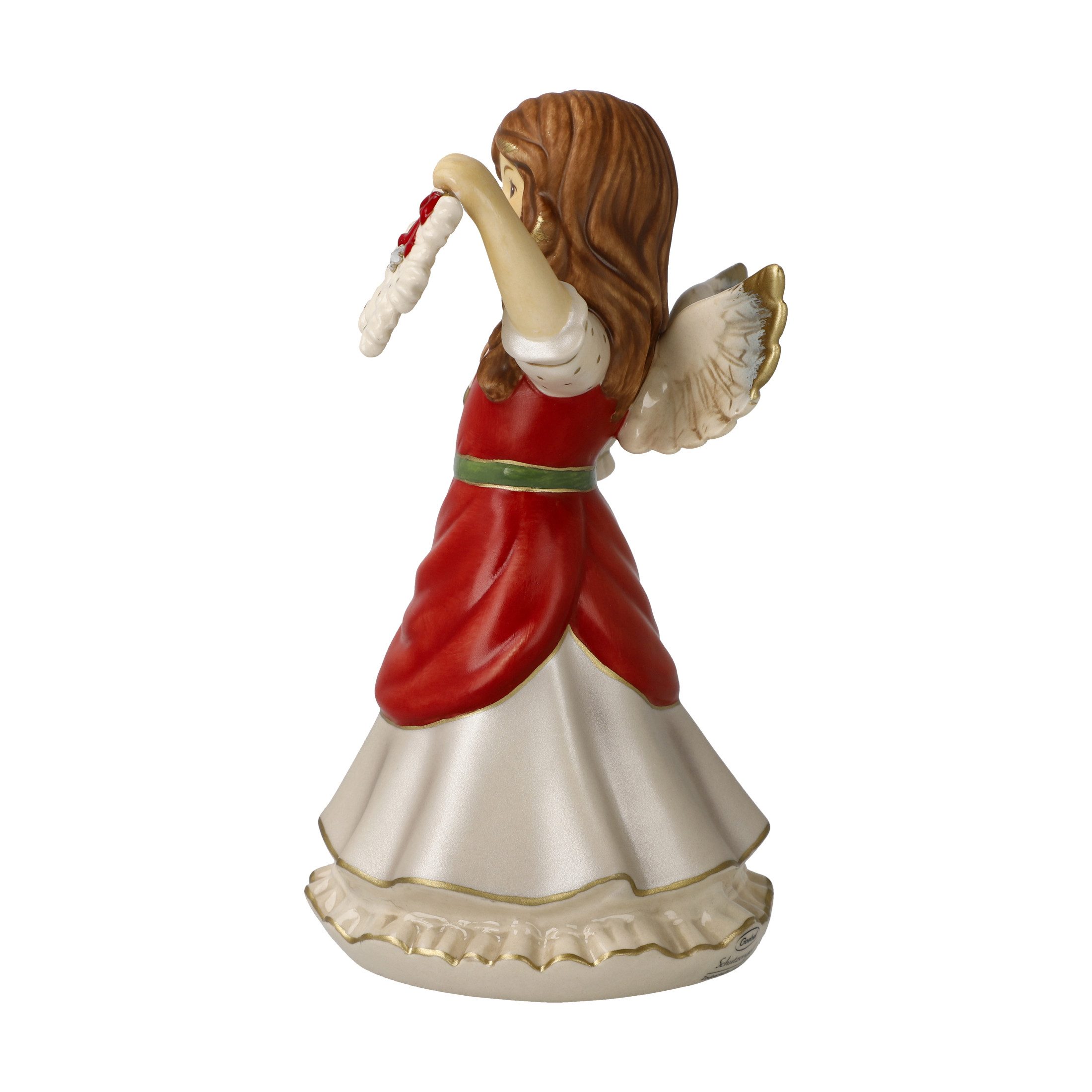 Dekomiro Engelfigur Engel Zauberhafte Eisblume 20025 mit Musikwerk Spieluhr, Weihnachtsfigur, Engelfigur