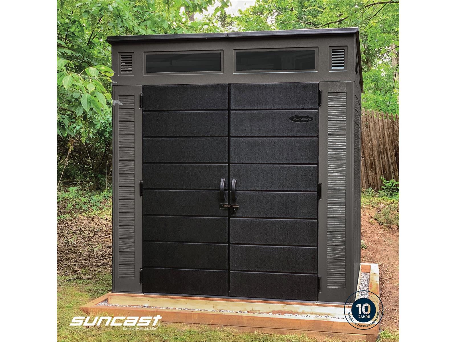 Suncast® Gartenhaus Modernist Gerätehaus 220 × 222 × 227 cm, 9 m³ Stauraum anthrazit