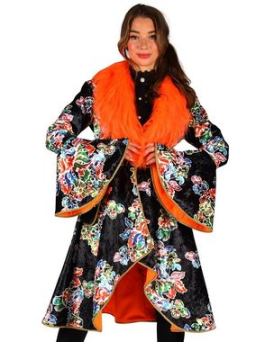 thetru Kostüm Karneval Jacke für Damen mit Fellbesatz, Orange S