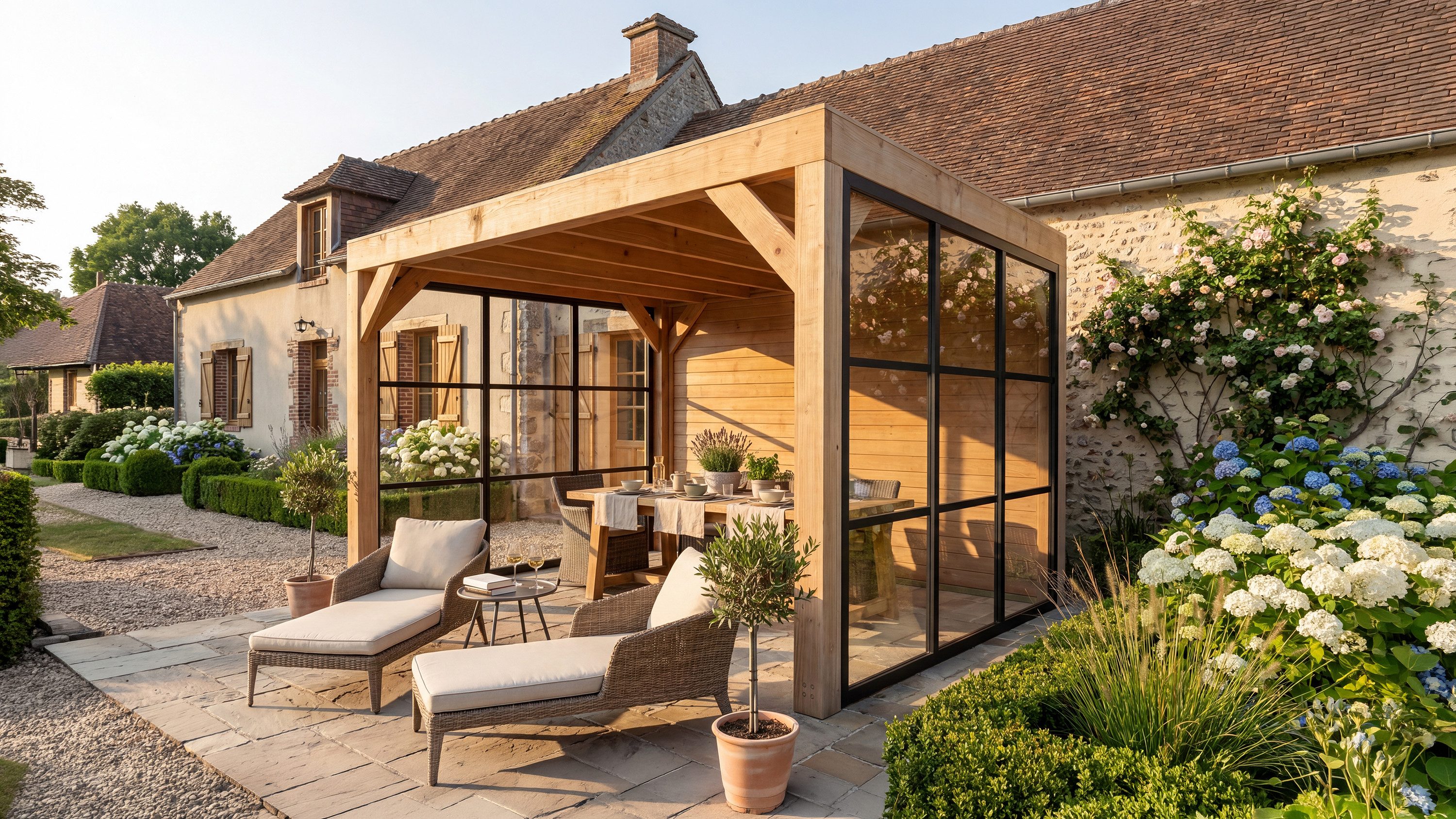 weka Holzpavillon Lumley Lauben-Set Gr. 2.2, mit 3 Seitenteilen, BxTxH: 307x399x245 cm