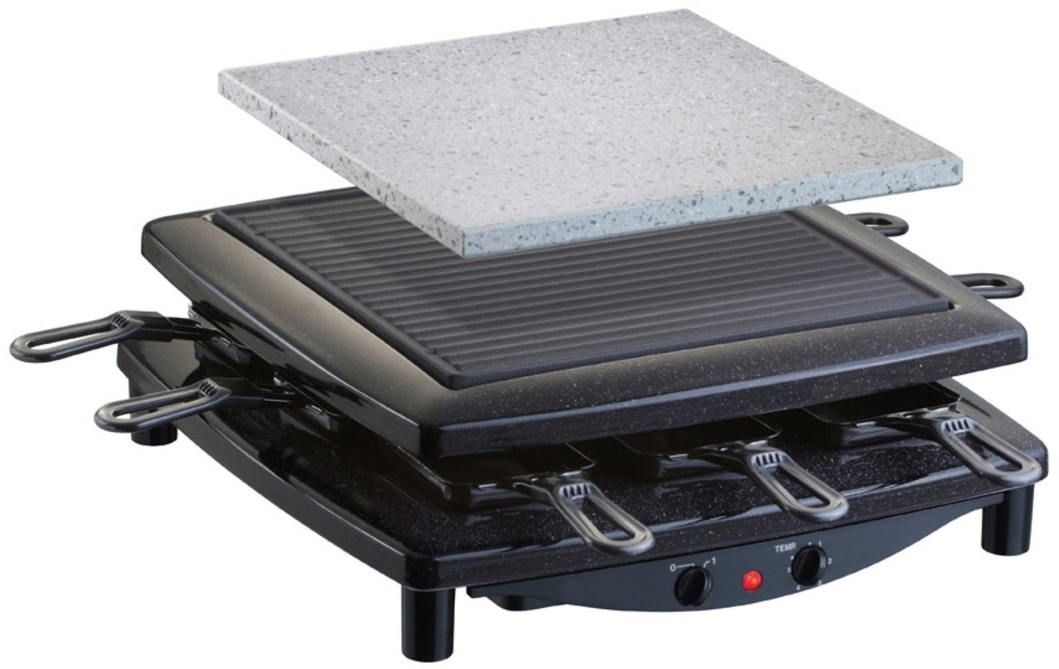 Steba Raclette RC 3 plus, 8 Raclettepfännchen, 1450 W