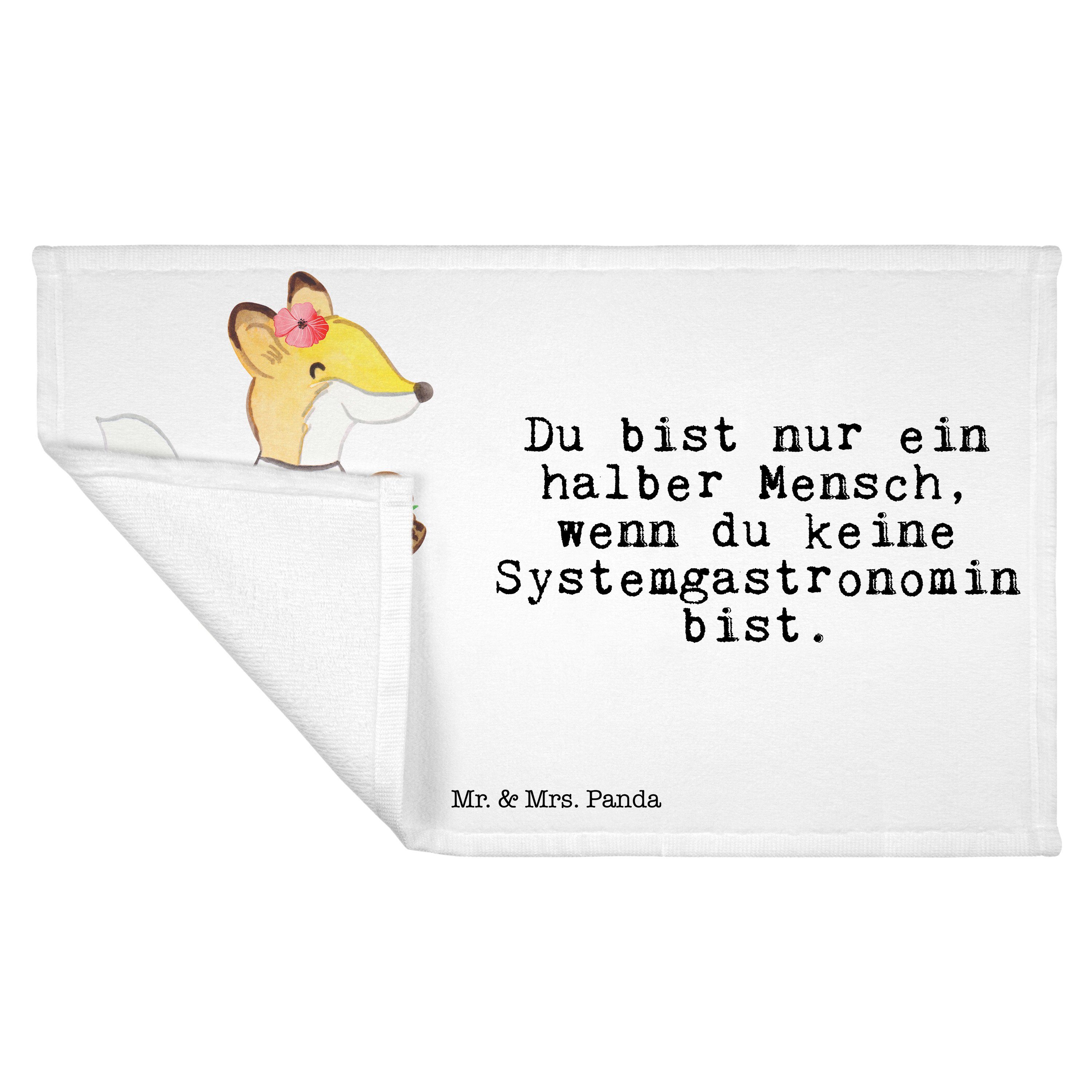 (1-St) & Kinder Panda Weiß - Mr. Gästet, Systemgastronomin Handtuch Handtuch, mit - Geschenk, Herz Mrs.