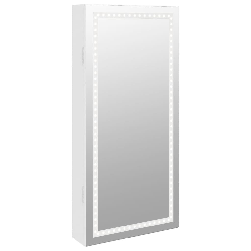 vidaXL Spiegel Spiegel-Schmuckschrank mit LED-Beleuchtung Wandmontage günstig online kaufen