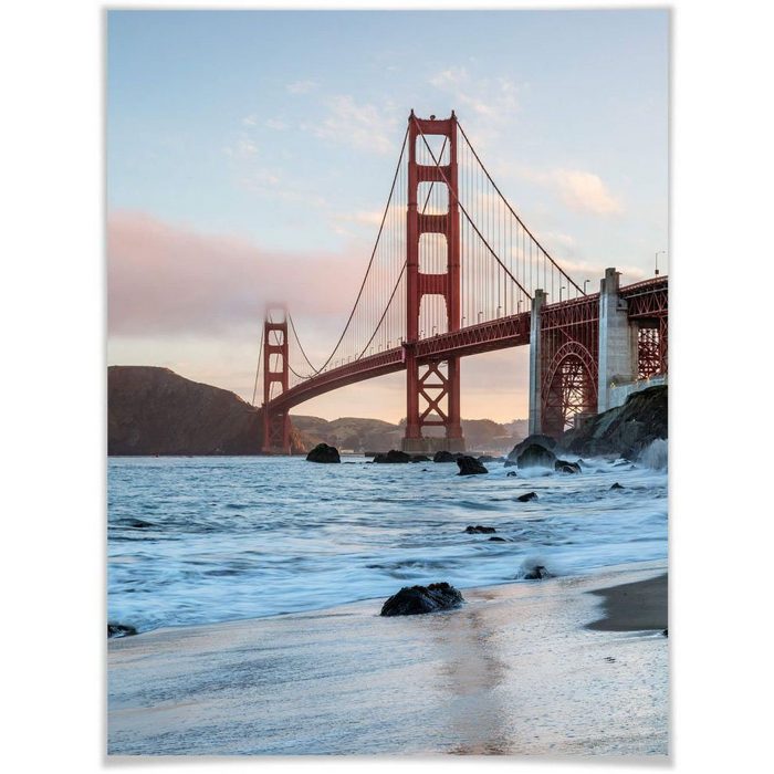 Wall-Art Poster Golden Gate Bridge Brücken (1 St) Poster Wandbild Bild Wandposter