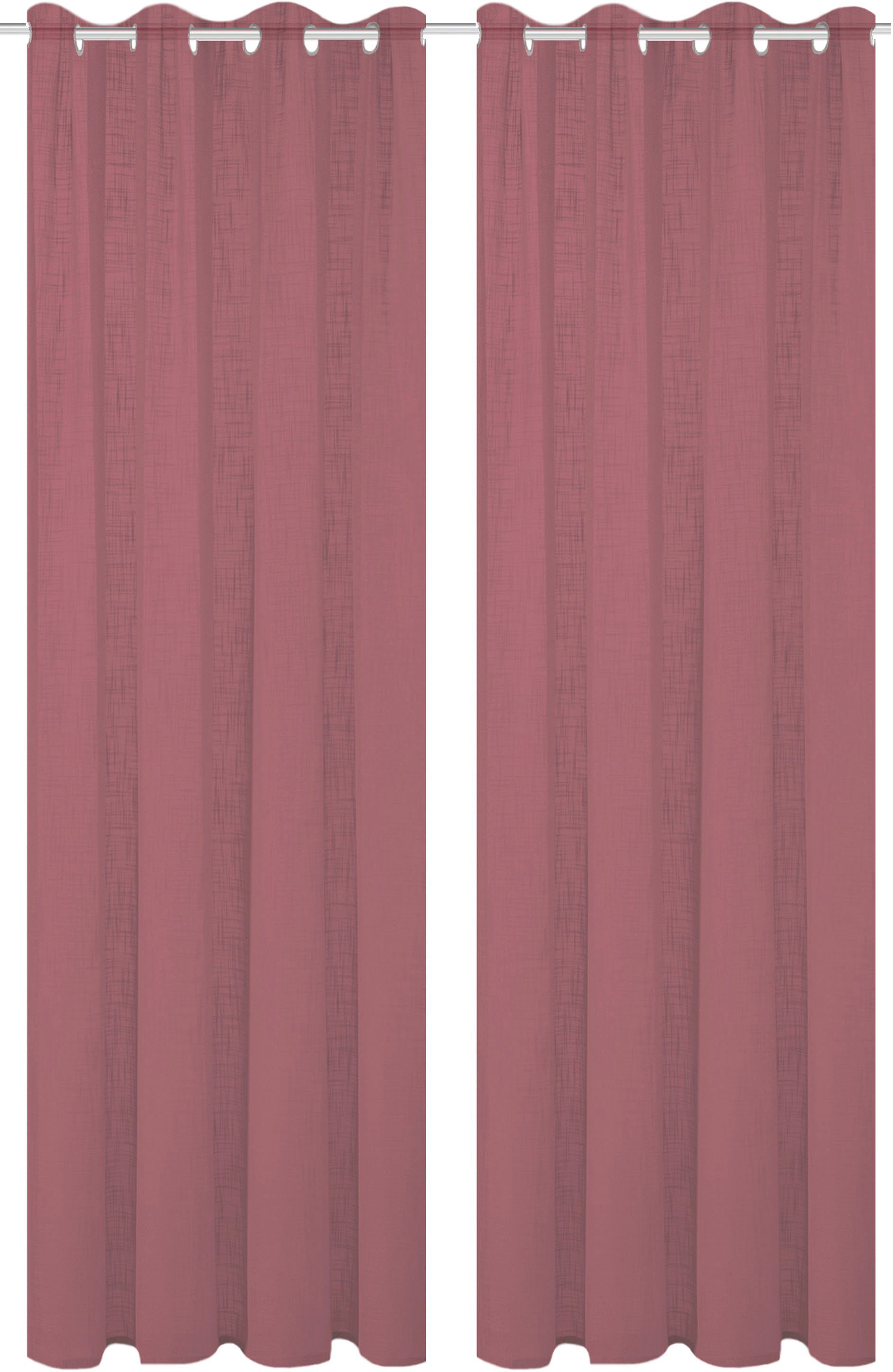 Home Basics Vorhang SOFTY 2er Pack (2 St), Ösen, halbtransparent, 2er Pack Ösenschal SOFTY Uni