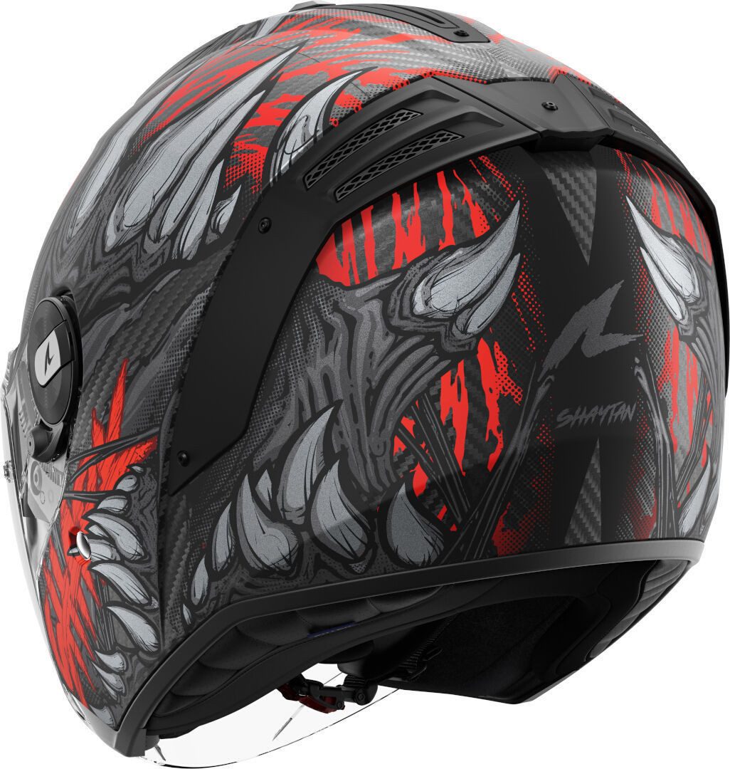SHARK HELMETS Motorradhelm SHARK RS JET CARBON SHAYTAN KRA, Black Red Anthracite, Gr. M