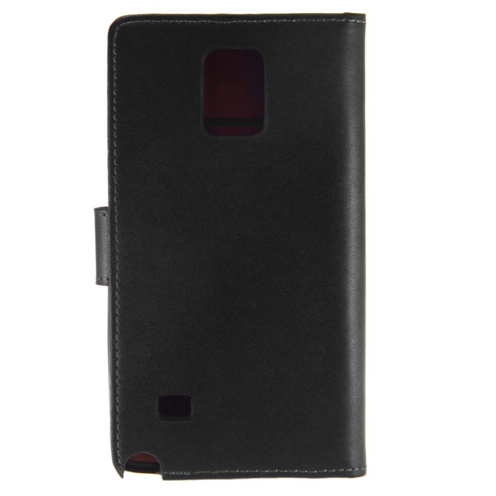 Handytasche Book Case Handyhülle für Samsung Galaxy Note 4 Schwarz Leder 425071055 (Book Cover)