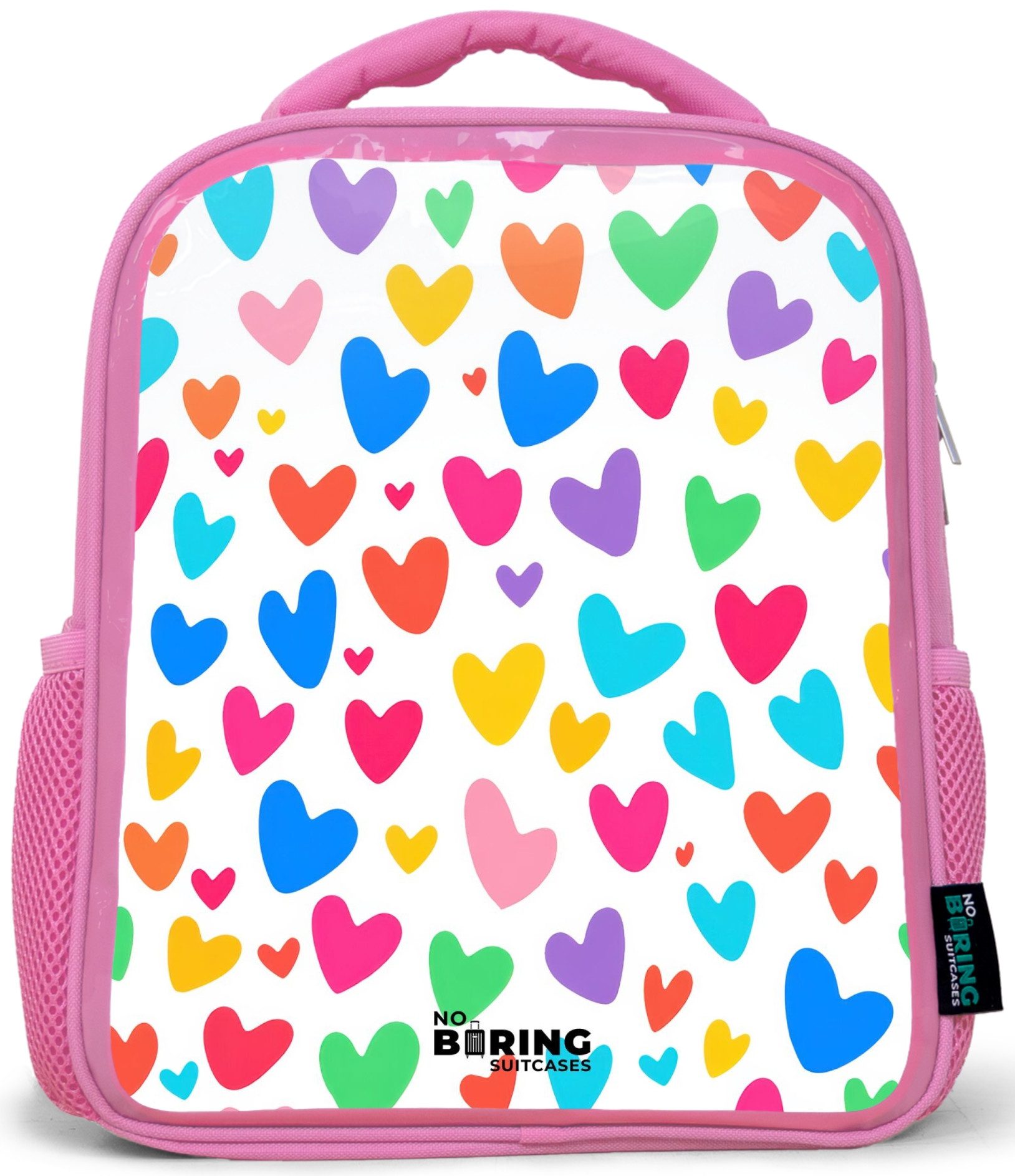 Rucksack Rosa - Bunte Herzen