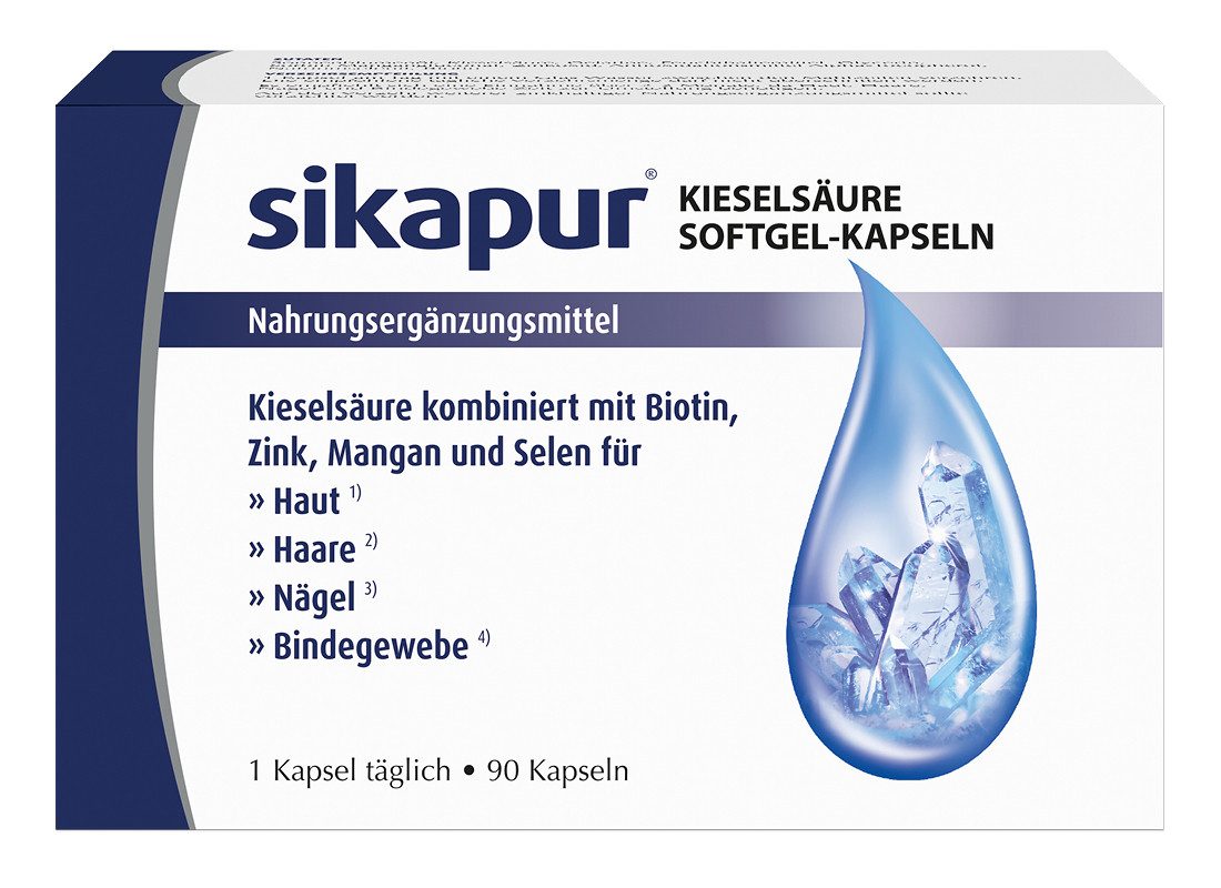sikapur® Kieselsäure Softgel-Kapseln 90 Stück Softgel-Kapseln, 138.0 g 0.0 ml