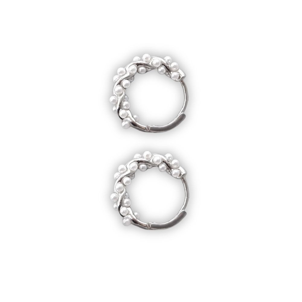 SHELAGO Perlenohrringe - Paar Creolen mit Perlen, elegante Damen Ohrringe (Paar Ohrringe, inkl. Schmuckverpackung), langlebig, hautfreundlich & wasserfest