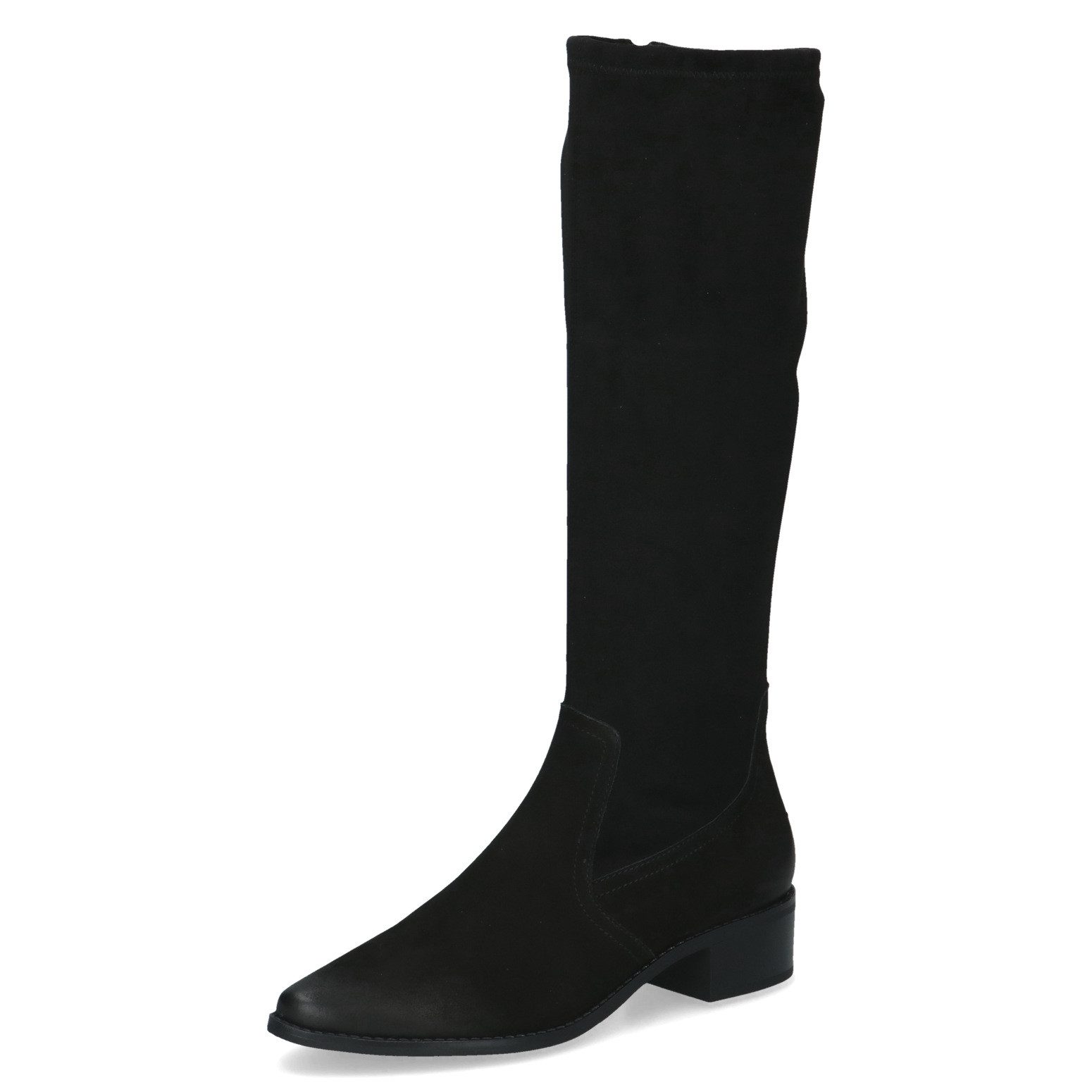 Caprice Stiefel Blockabsatz, Langschaftstiefel in spitzer Form, bequeme Weite