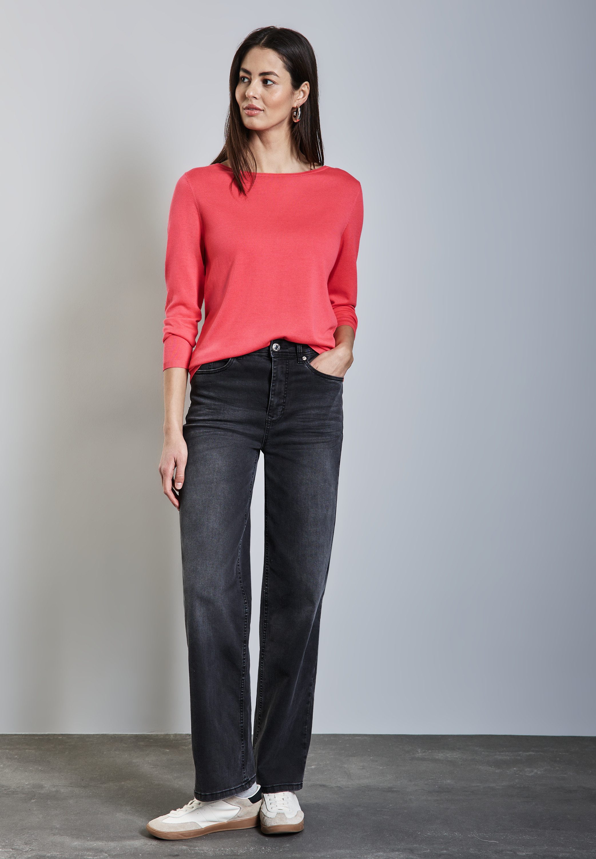 STREET ONE Strickpullover mit U-Boot-Ausschnitt