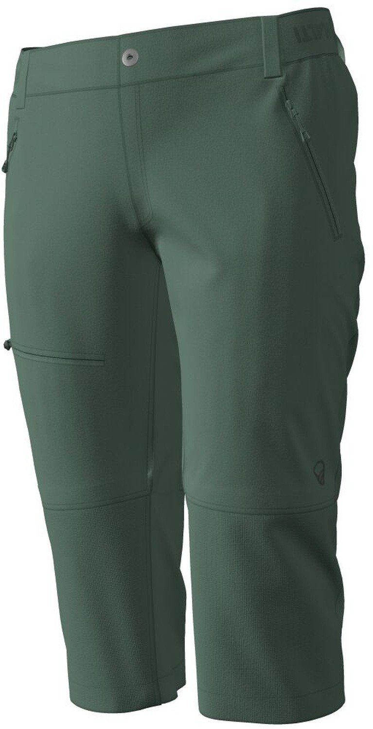 Pants Women duck Softshellhose X-Stretch green Capri HALTI Lite Pallas