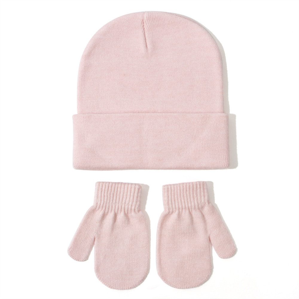 Blusmart Filzhut Kinder Mütze Hüte Handschuhe gesetzt (Kinder Wintermütze, Strickmütze baby warme Mütze) Kratzfäustlinge, für Baby-Jungen, Mädchen