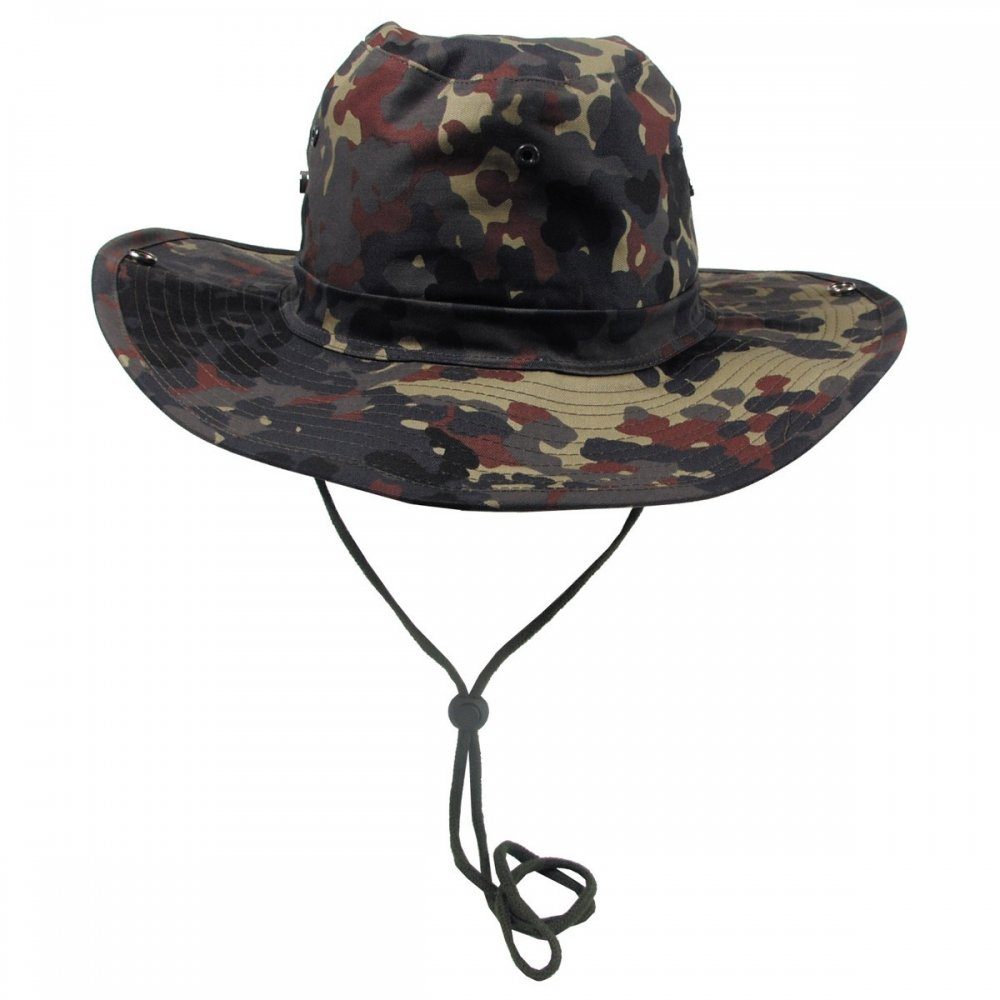 MFH Outdoorhut Buschhut(Schlapph),flecktarn, mit Kinnband, zum günstig online kaufen