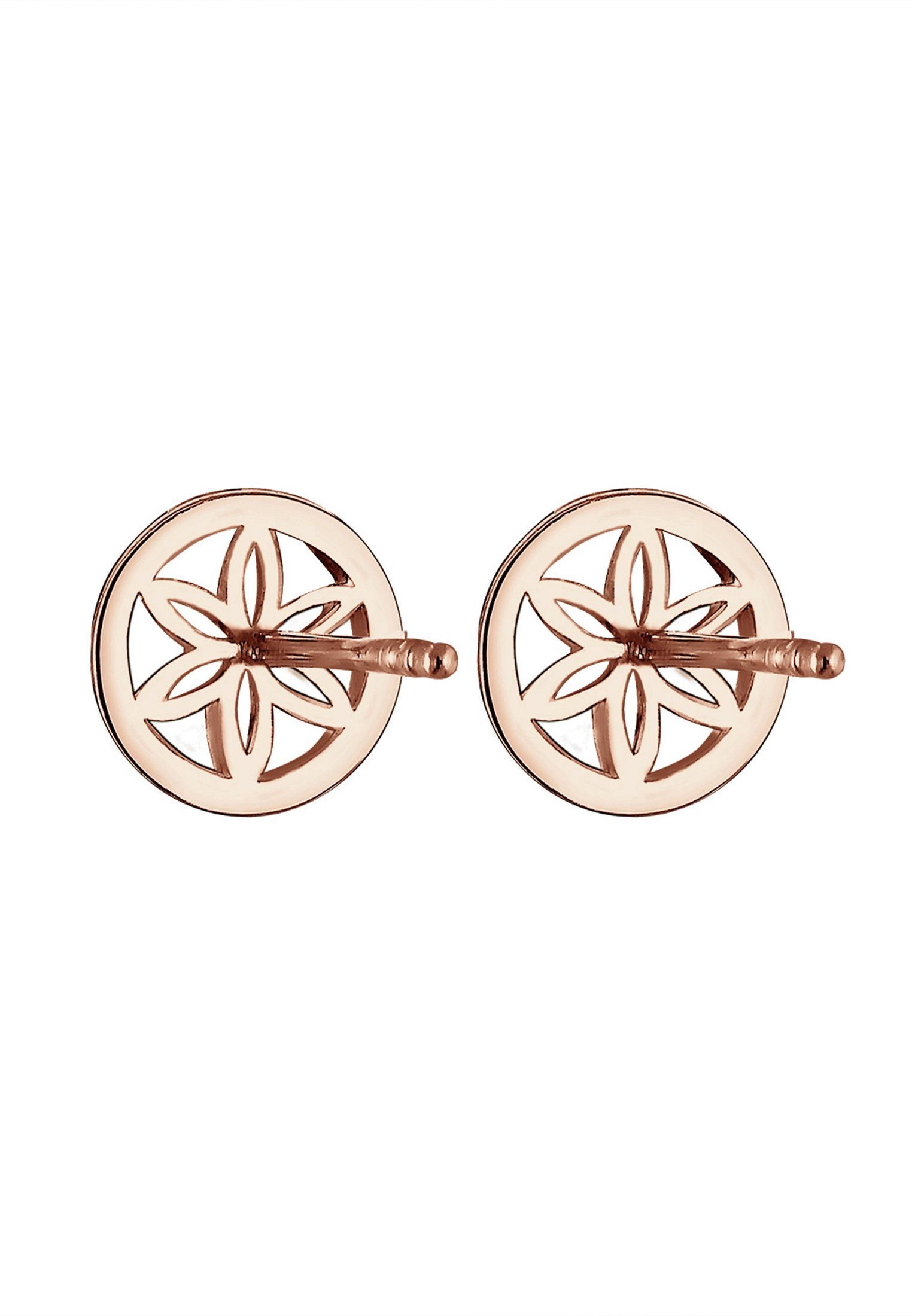 Blume Rosegold Elli Blume, Ornament Sterling Paar 925 Ornament Silber, Filigran Ohrstecker