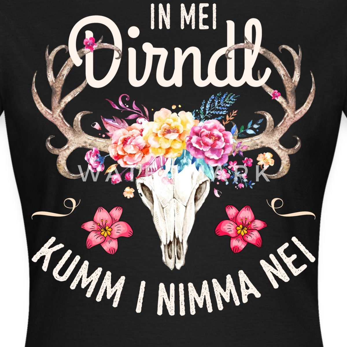 Spreadshirt T-Shirt Trachtenshirt In Mei Dirndl Kumm I Nimma Nei Frauen T-Shirt (1-tlg)