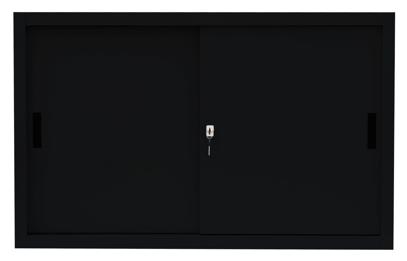 Steelboxx Schiebetürenschrank Aktenschrank Sideboard aus Stahl grau 750 x 1600 x 450 mm (1-St) komplett montiert