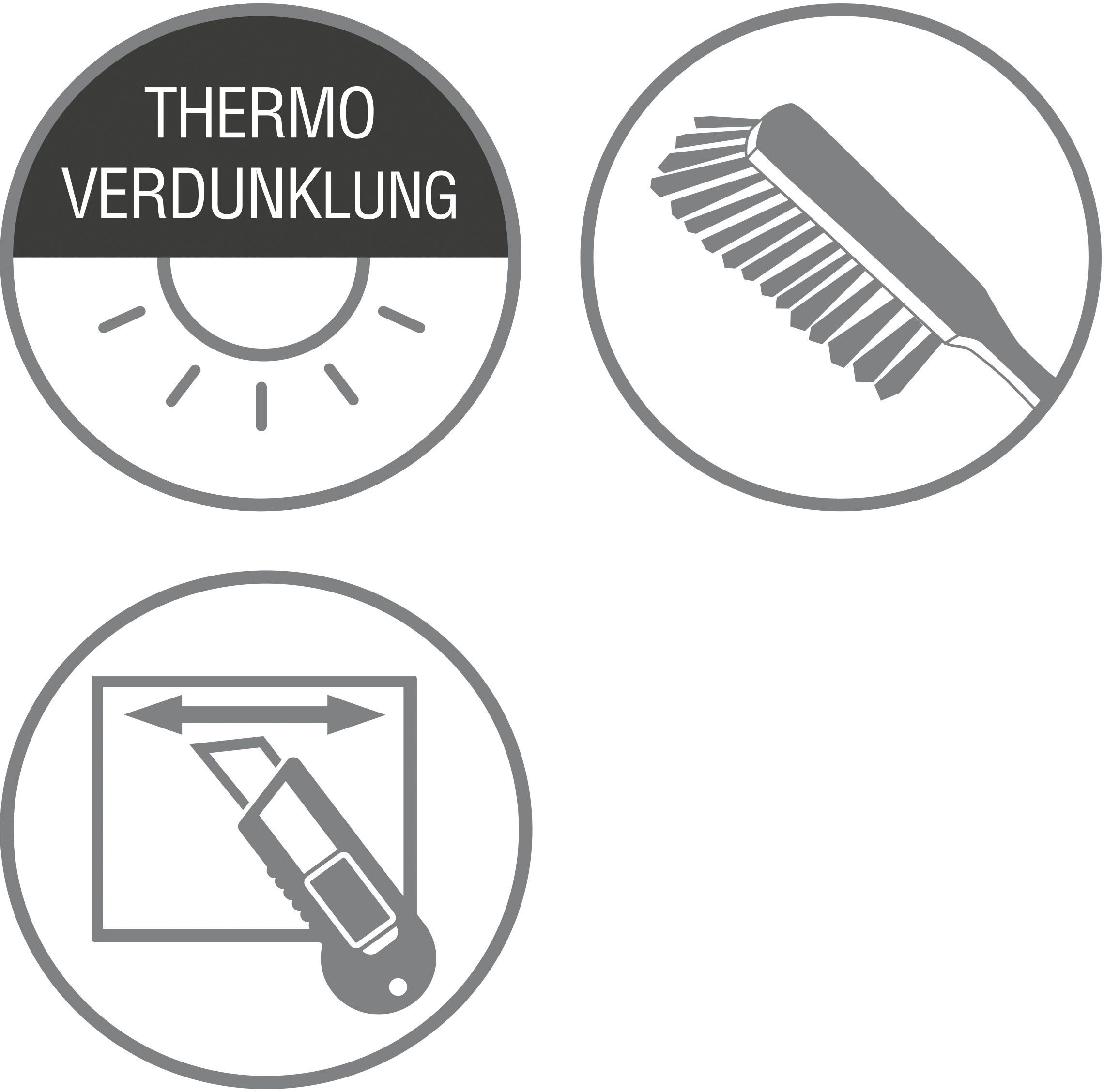 grau mit verschraubt, Concept und Träger- verschraubt, abdunkelnd, Bohren, Innovative Plissee Plissee Thermo, GARDINIA, Montagetechnik