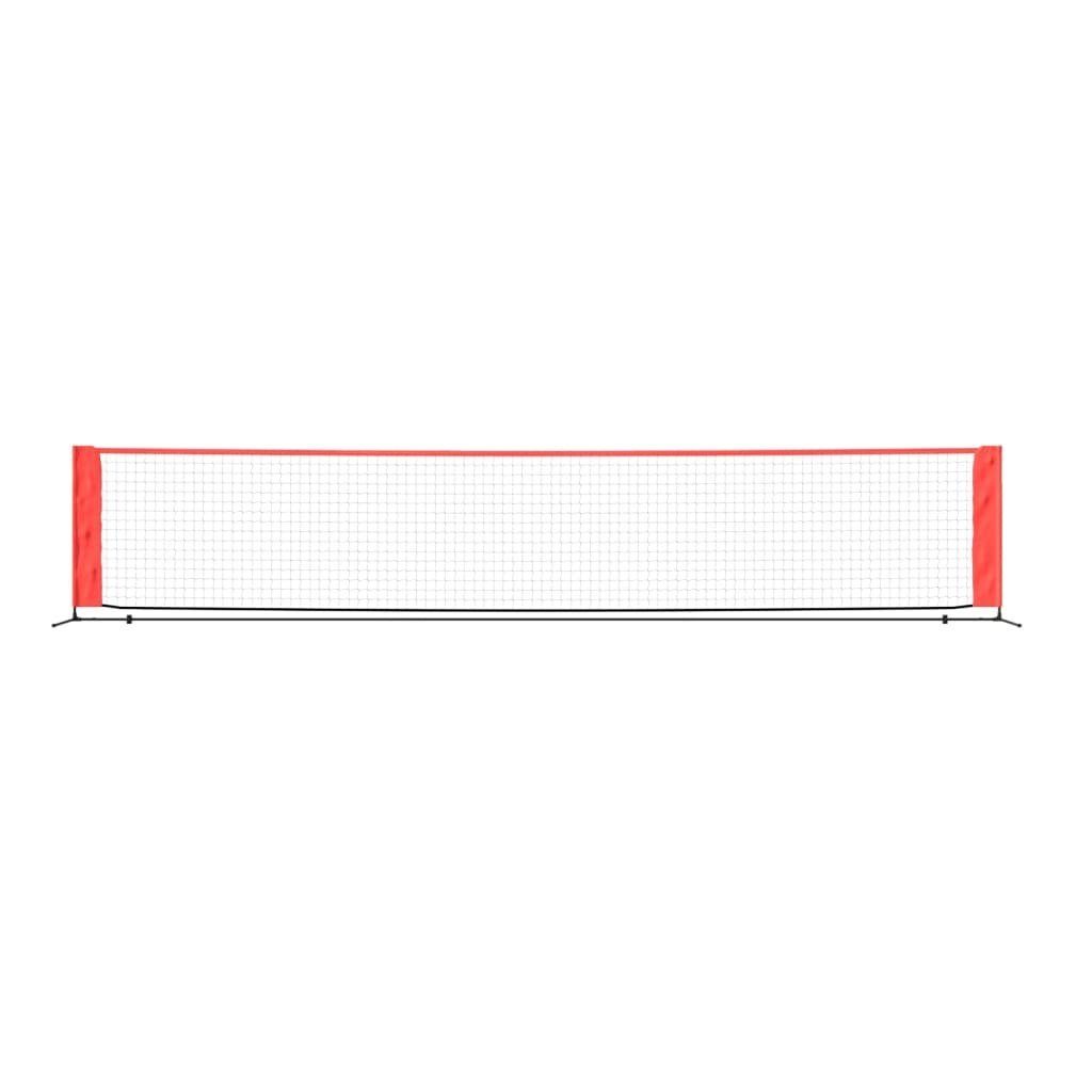 vidaXL Tischtennisnetz Tennisnetz Schwarz und Rot 500x100x87 cm Polyester