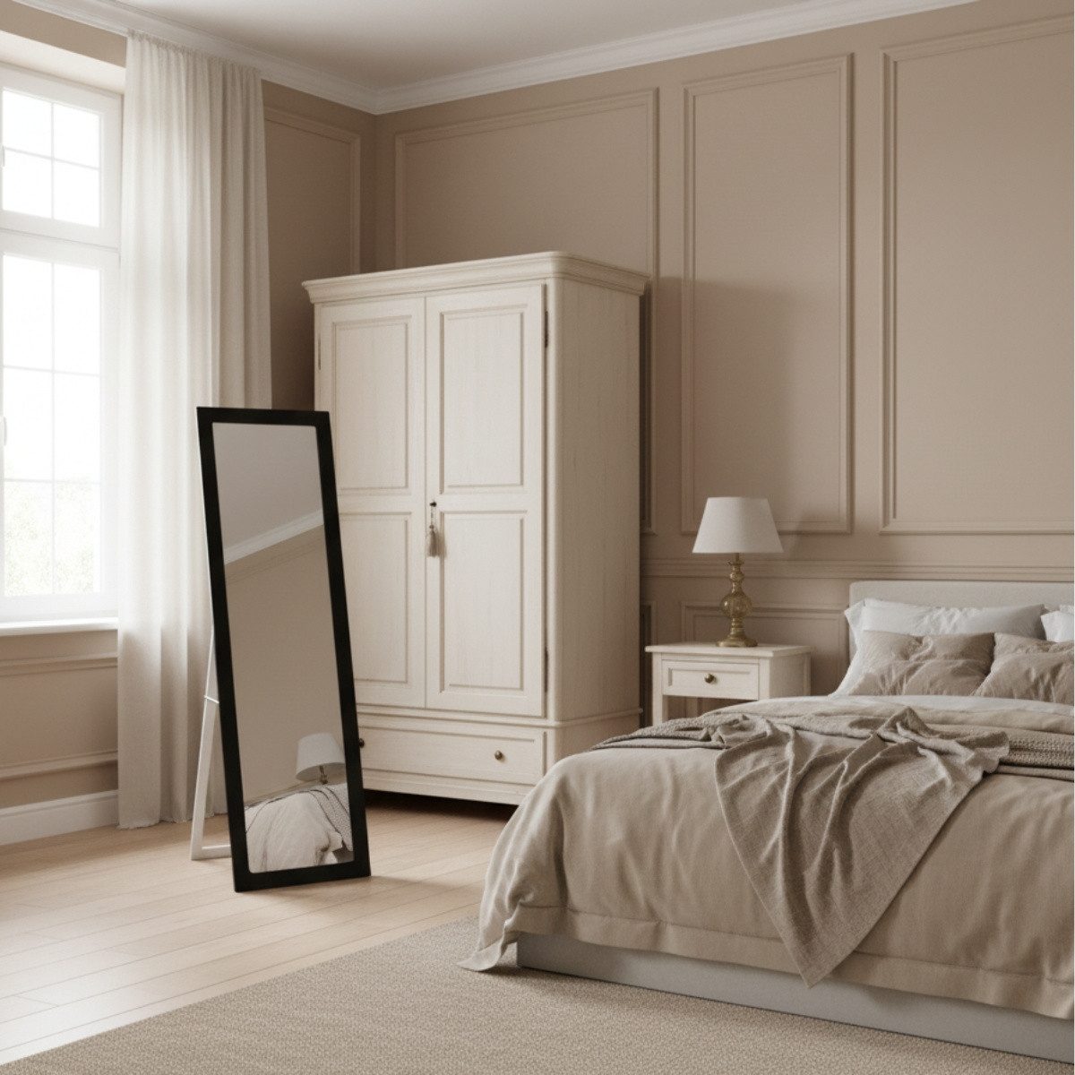 SCENA LIVING Standspiegel Standspiegel HAVLYS, 37 x 127 cm, Splittergeschütztes Sicherheitsglas (PTE-Folie)