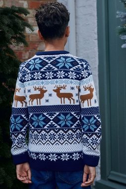 Next Rundhalspullover Weihnachtlicher Strickpullover (1-tlg)