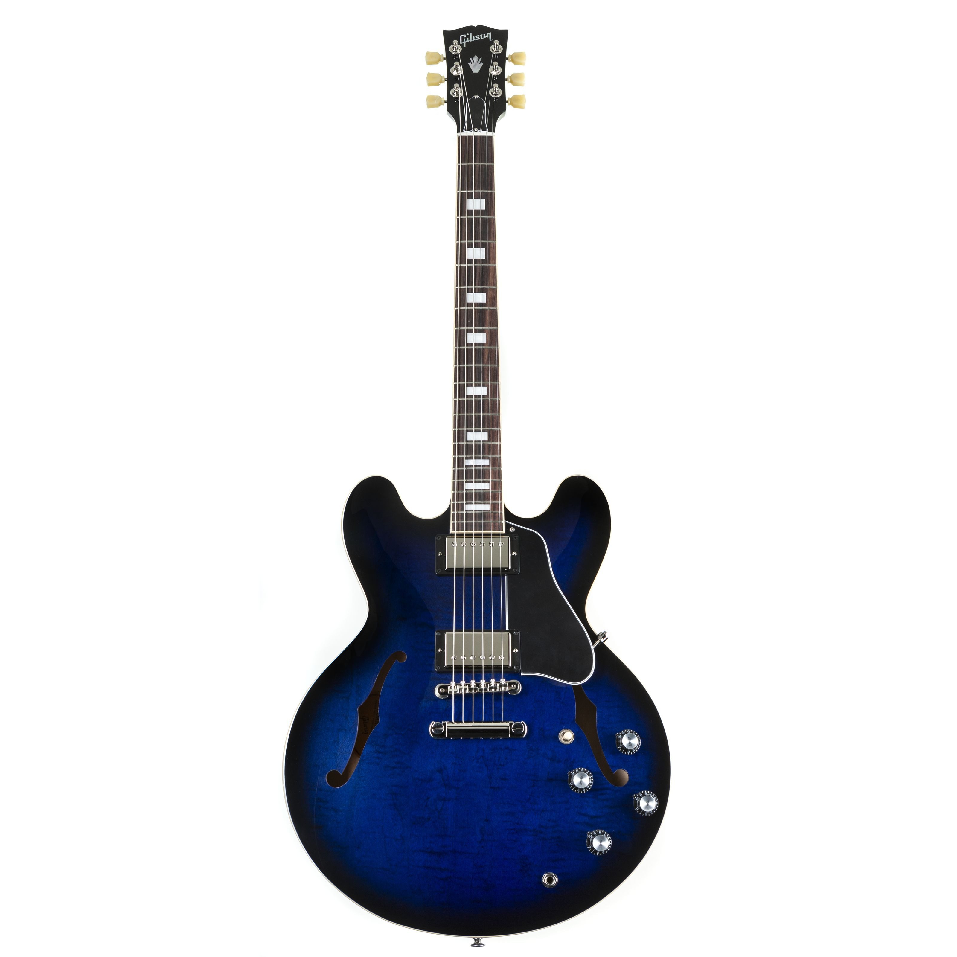 Gibson Halbakustik-Gitarre, Halb-Akustik Gitarren, Semi Hollow-Modelle, ES-335 Figured Deep Ocean Burst - Halbakustik Gitarre