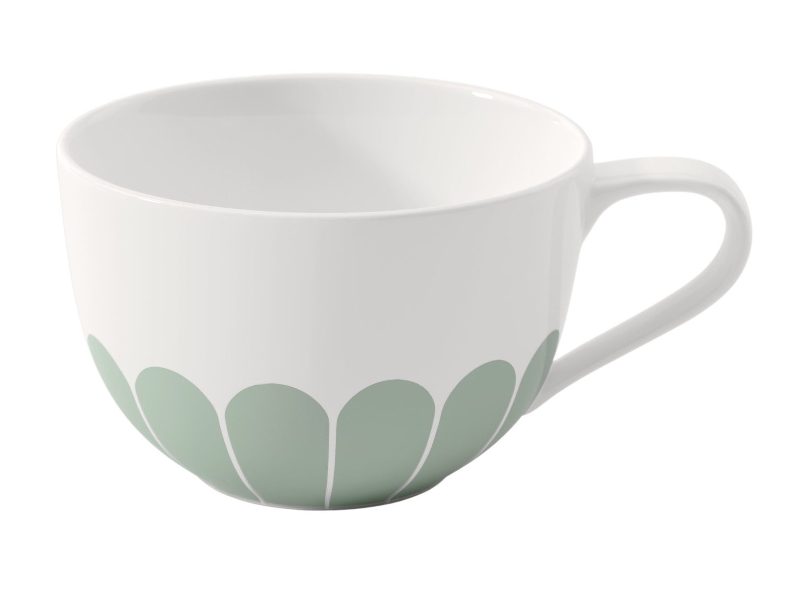 Villeroy & Boch Cappuccinotasse Fleur vert Cappuccinotasse 0,3l, Premium Porcelain