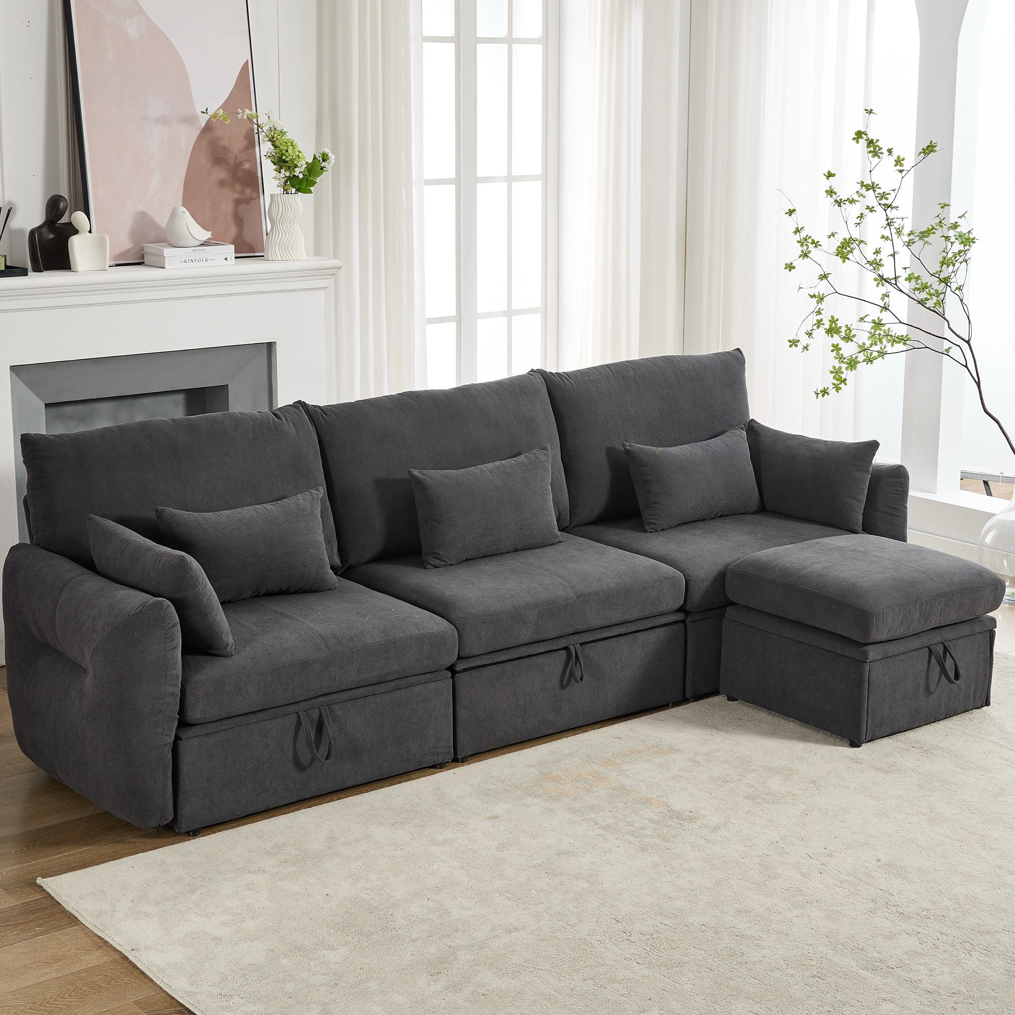 HAUSS SPOLE Ecksofa Sektionssofa mit Stauraum, günstig online kaufen