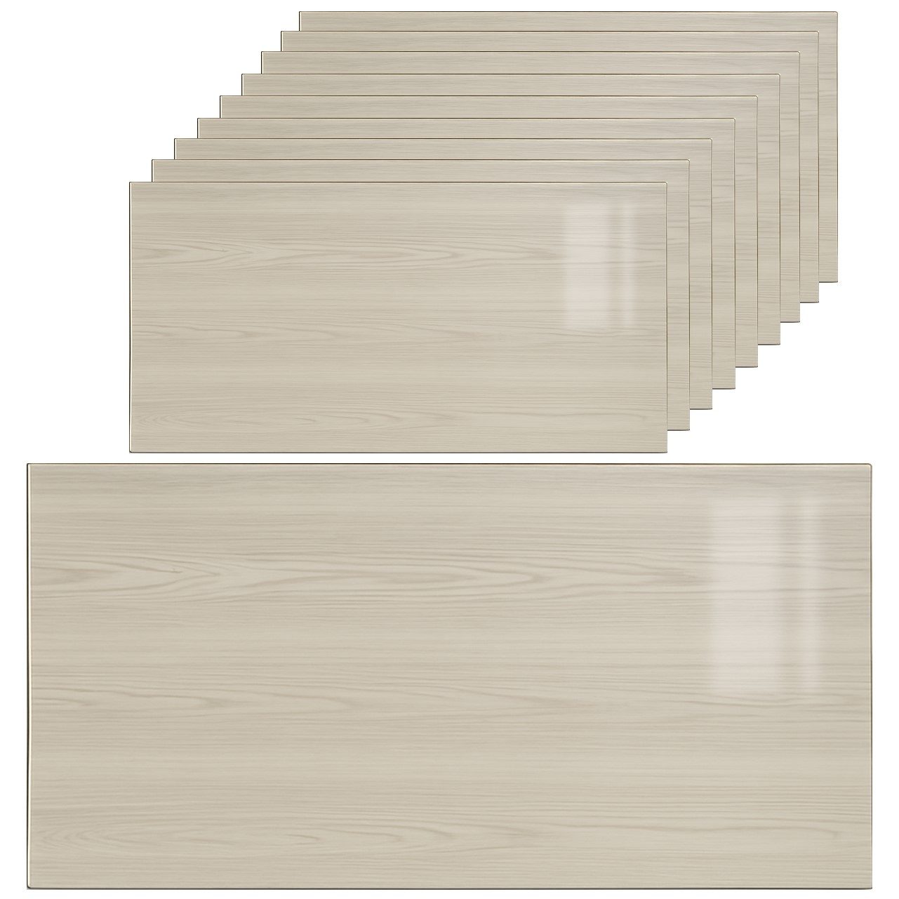 HOOZ Wandpaneel Selbstklebende Wandpaneele 10er Set 30x60 cm – Wandverkleidung modern, BxL: 60x30 cm, 0.18 qm, (10-tlg., Set) Schutzfolie abziehen, Paneel aufkleben und andrücken