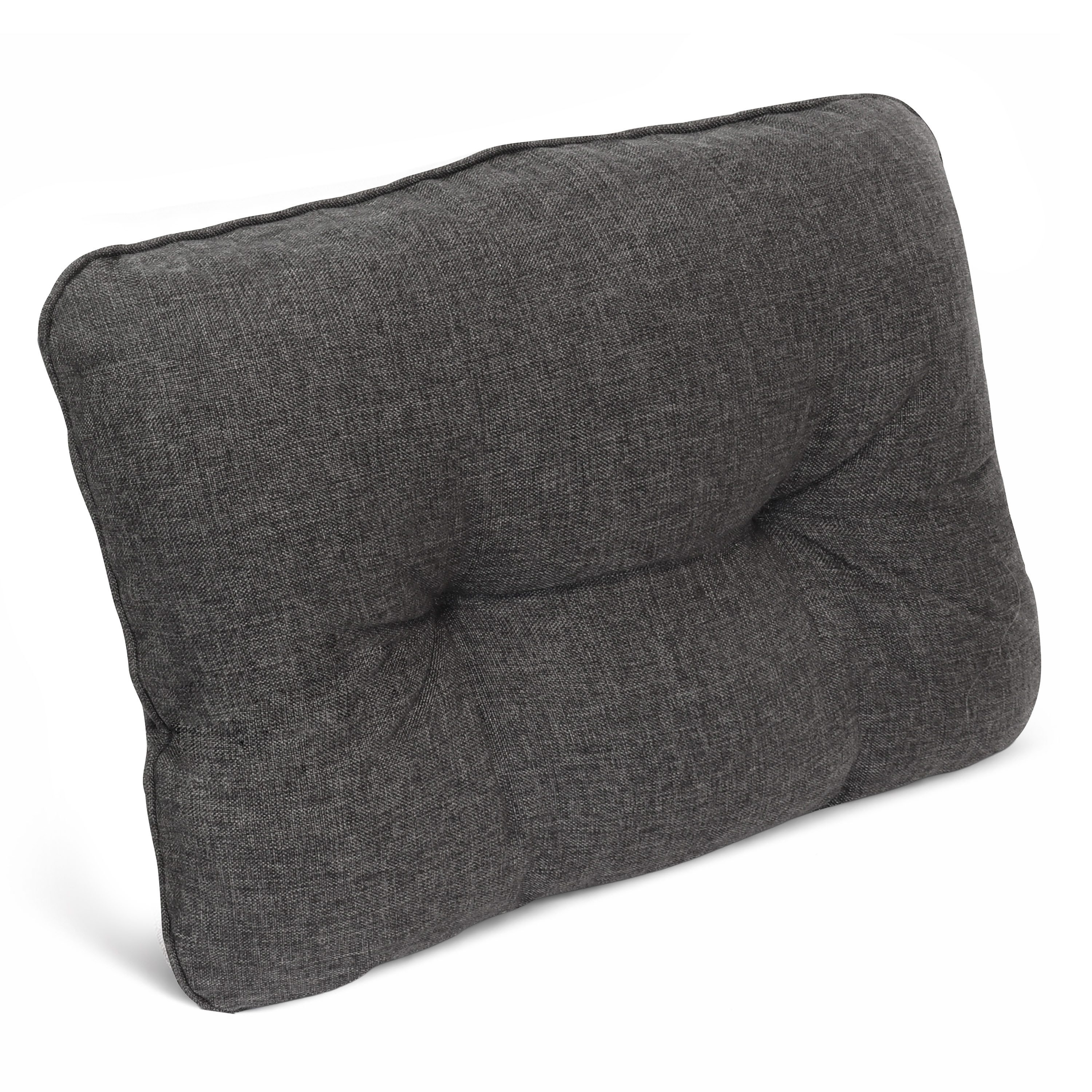 Beautissu Sitzkissen Outdoor Loungekissen Beauflair, 50x40cm, Anthrazit, 50x40cm – Bequemes Rückenkissen 12cm dick Polster Sitzauflage Schmutz