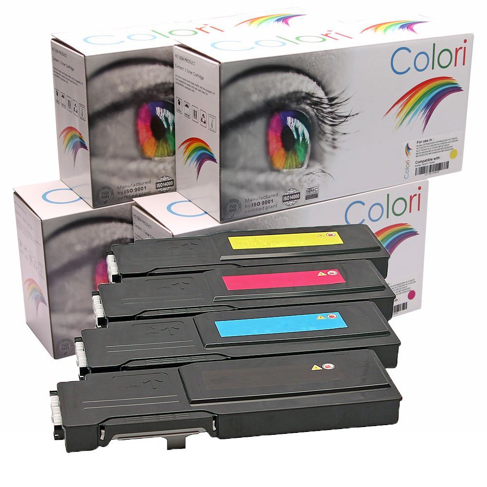 Colori Tonerkartusche, Kompatibles Set 4x C3765dnf für Dell C3760n C3765dn C3765 C3760 C3760dnf von für C3765d Colori C3765 Dell C3760dn C3760 Toner