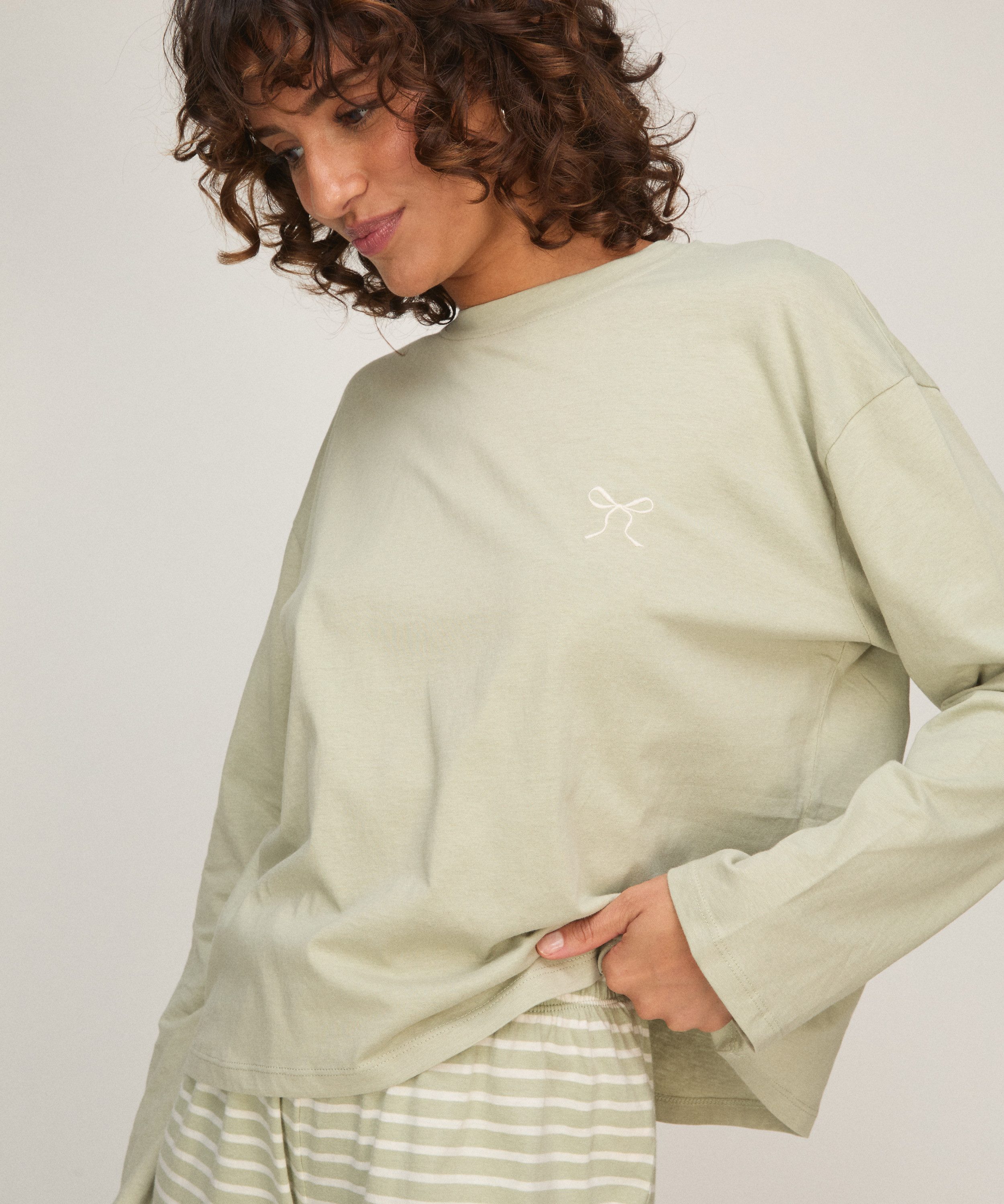 Hunkemöller Pyjama Pyjamaset Baumwolljersey – Bild 2 von 5