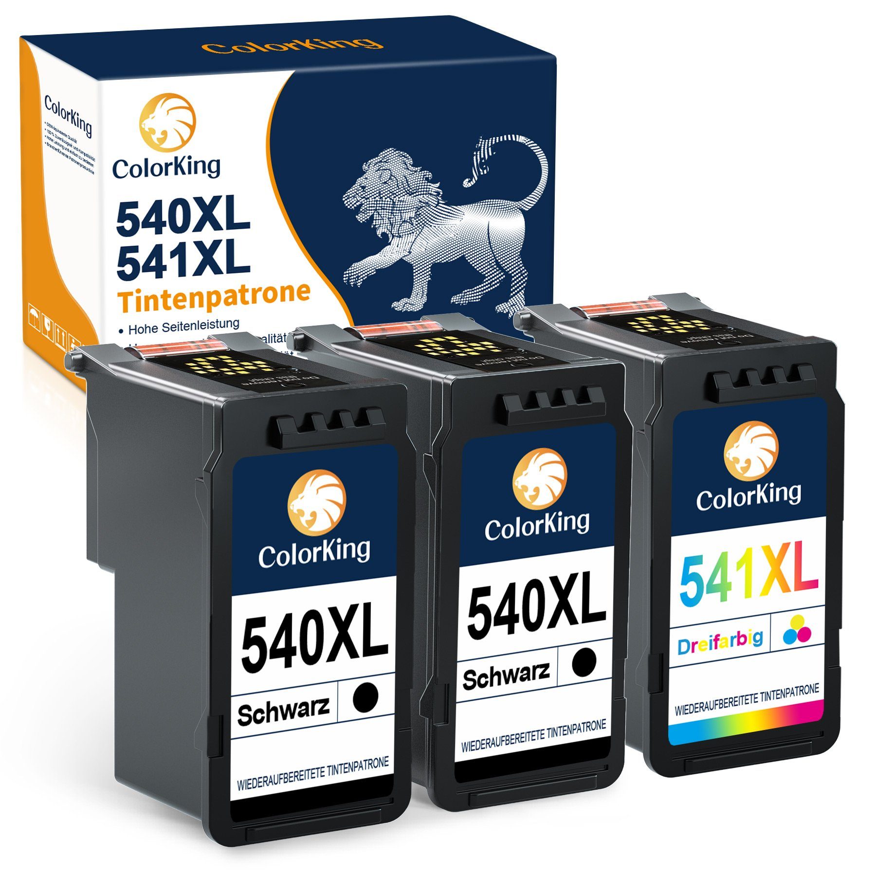 ColorKing Kompatibel für CANON 540XL 541XL Tintenpatrone (PIXMA TS5150  MX475 MG3650S MG4250 MG3650 MG3600)
