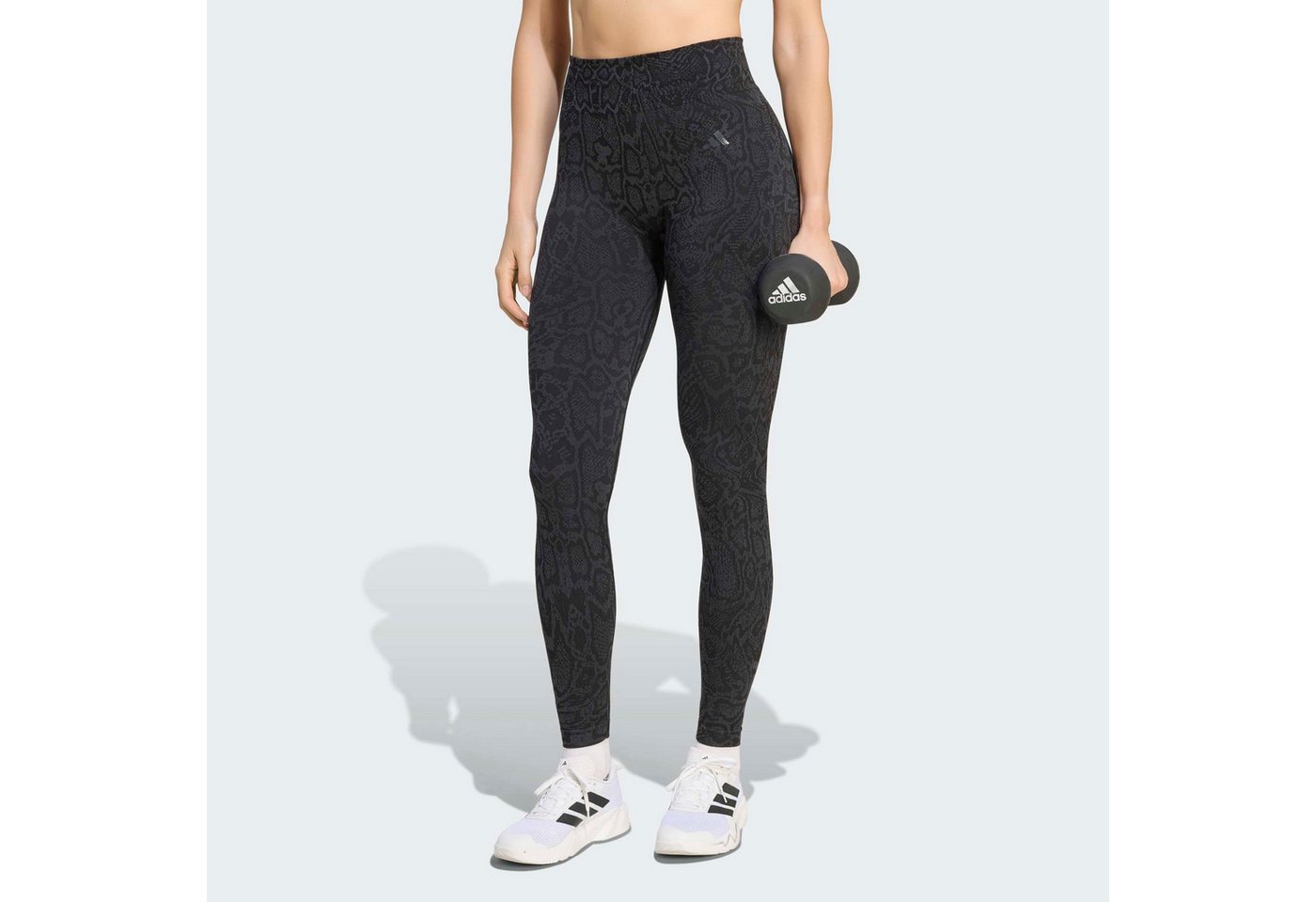 adidas Performance Trainingstights WORKOUT ESSENTIALS LEGGINGS, KOMPLETTE LÄNGE, KNIT SNAKE mit nahtloser Konstruktion, aus Stretch-Material, Full-Length-Schnitt