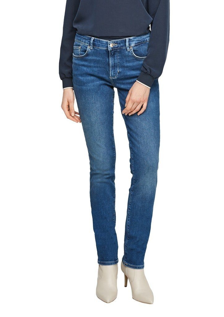 s.Oliver Bequeme Jeans S.Oliver 55Z2 women / Da.Jeans BLUE Label red Jeans-Hose 