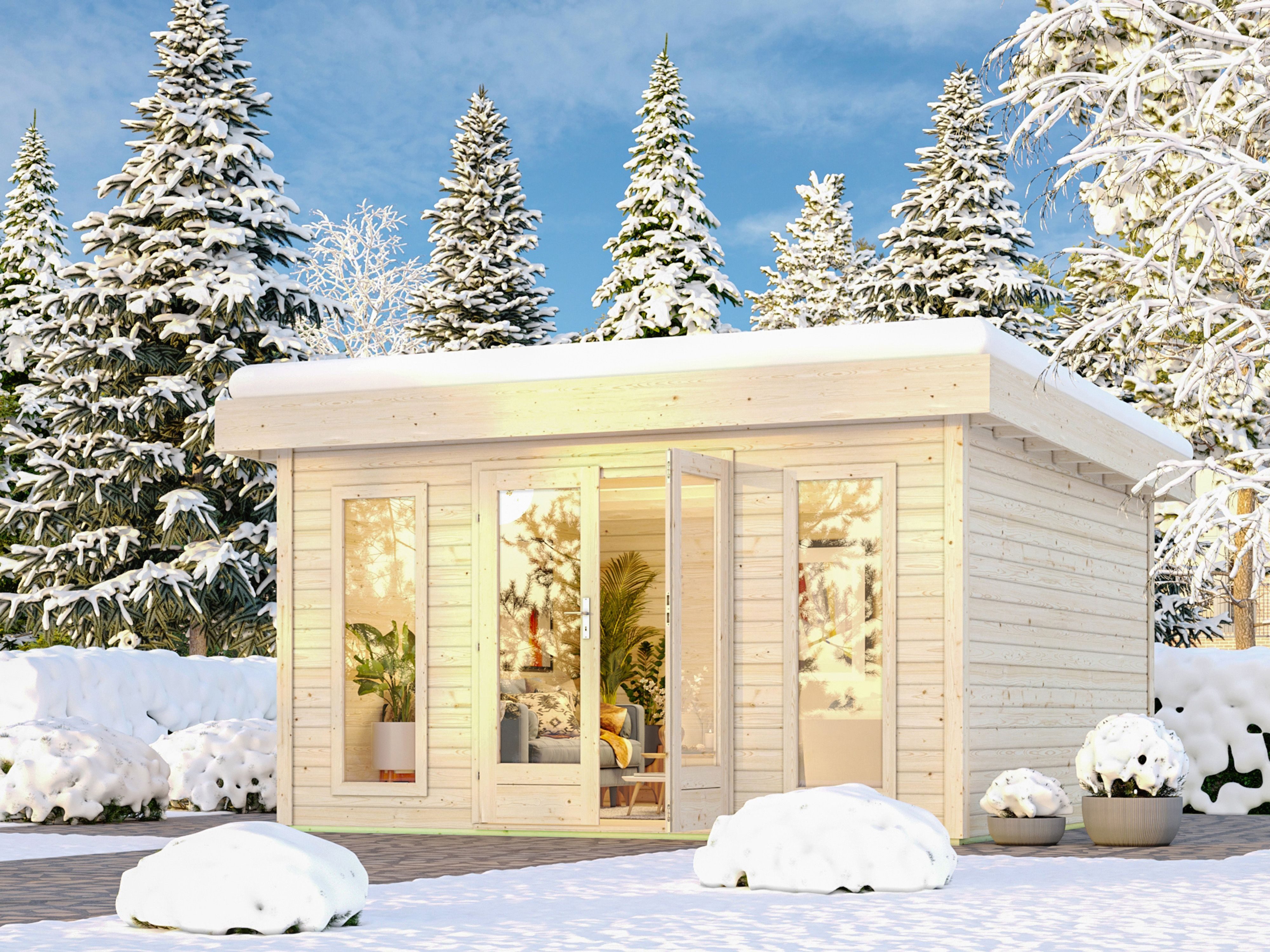 Thumbnail - Karibu Gartenhaus Neuklostersee, BxT: 396,5x396,5 cm, aus hochwertiger nordischer Fichte