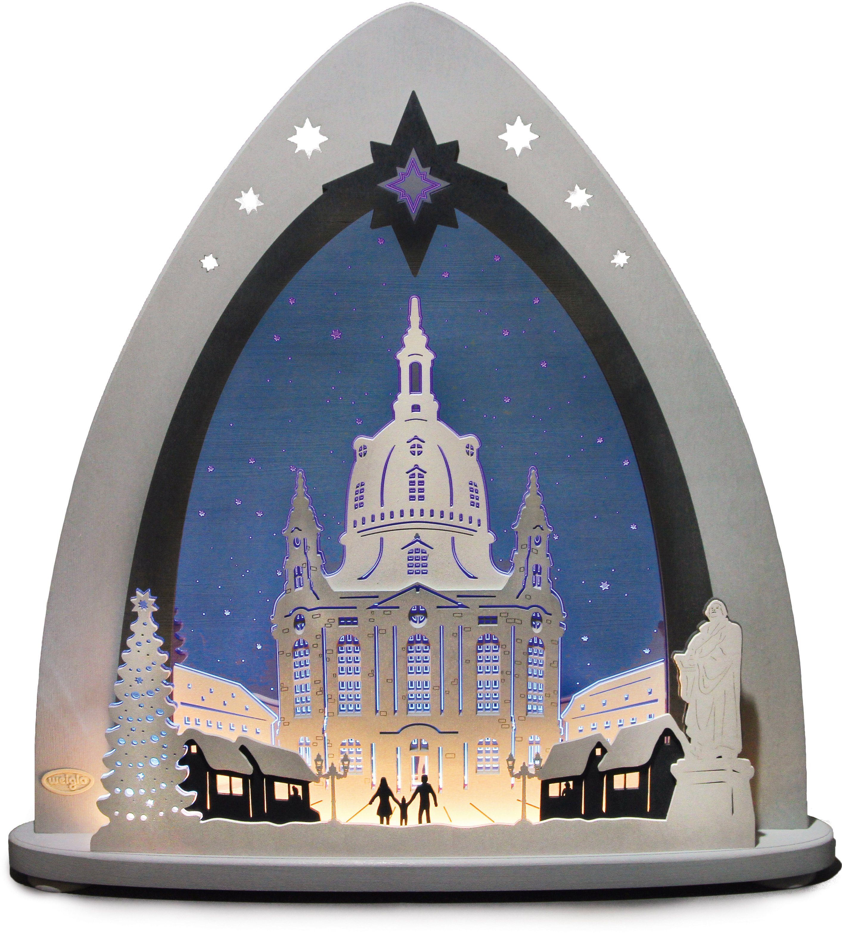 Weigla Lichterbogen Dresdner Frauenkirche, in Optik 3D Weihnachtsdeko