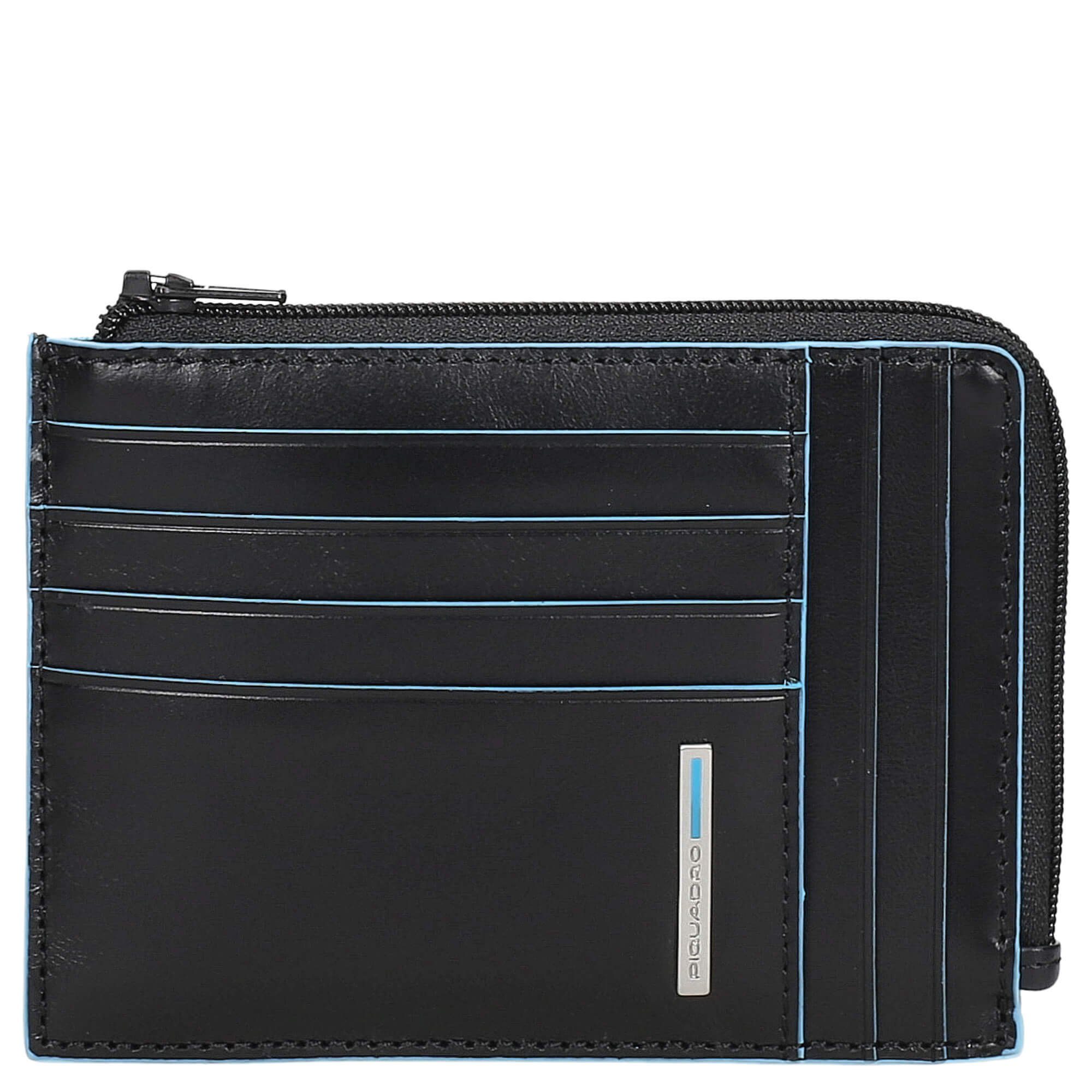Square RFID Blue Piquadro 8cc 12.5 - Kreditkartenetui cm (1-tlg) black Geldbörse