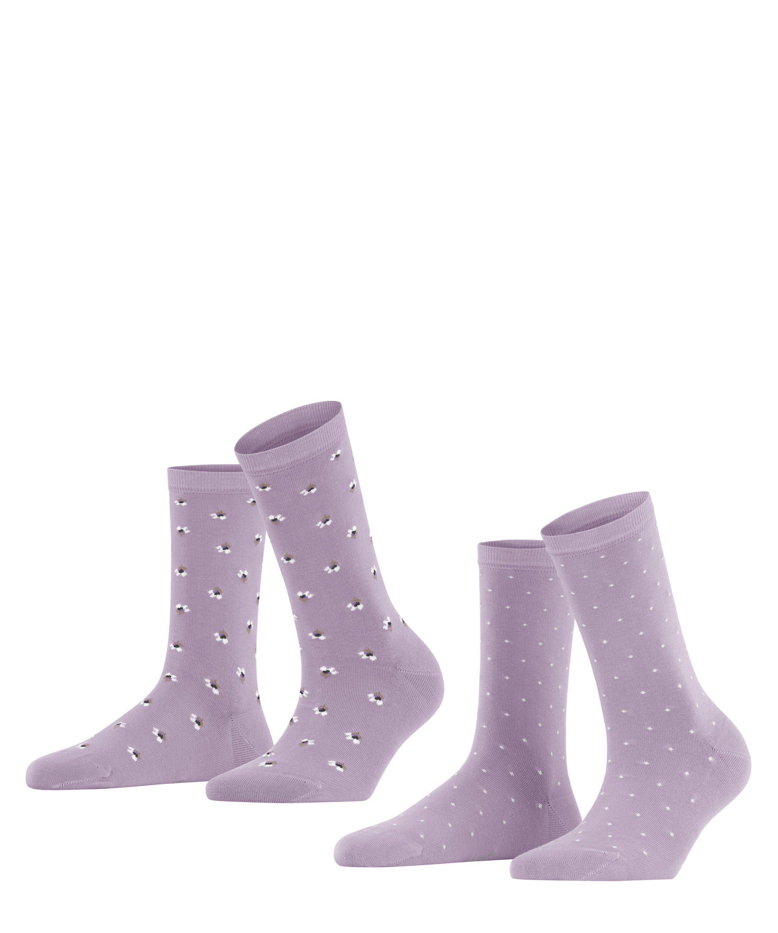 Esprit Socken Wild Flower 2-Pack (2-Paar) Mauve (6904)