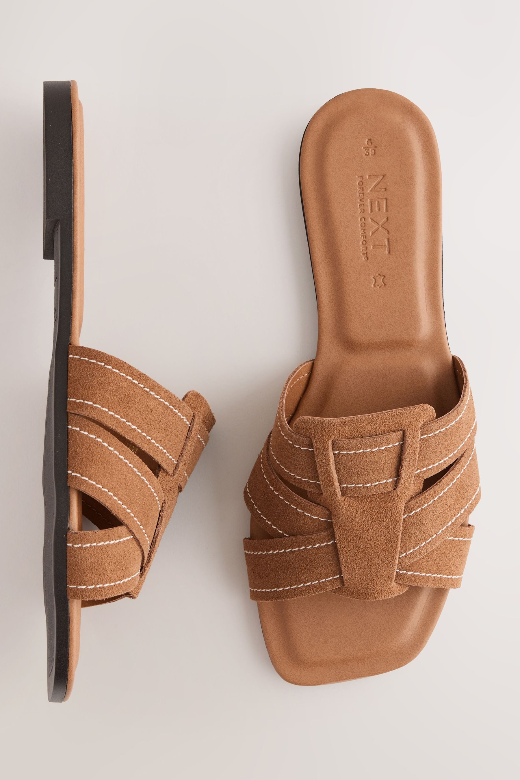 Next Forever Comfort® Pantoletten mit Ziernaht Sandale