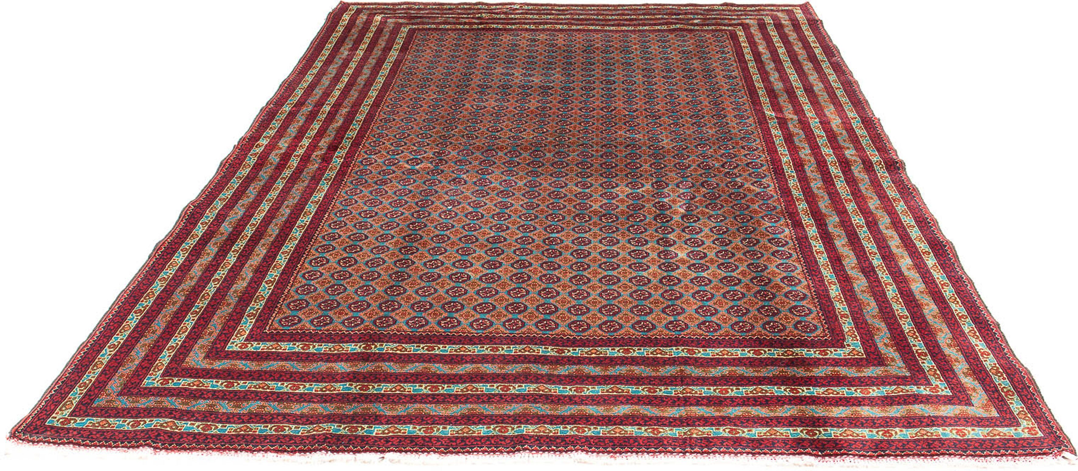 Orientteppich Afghan - Buchara - 288 x 198 cm - mehrfarbig, morgenland, rechteckig, Höhe: 7 mm, Wohnzimmer, Handgeknüpft, Einzelstück mit Zertifikat