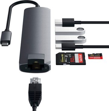 Satechi Type-C Multi-Port Hub 4K Ethernet Slim Notebook-Adapter