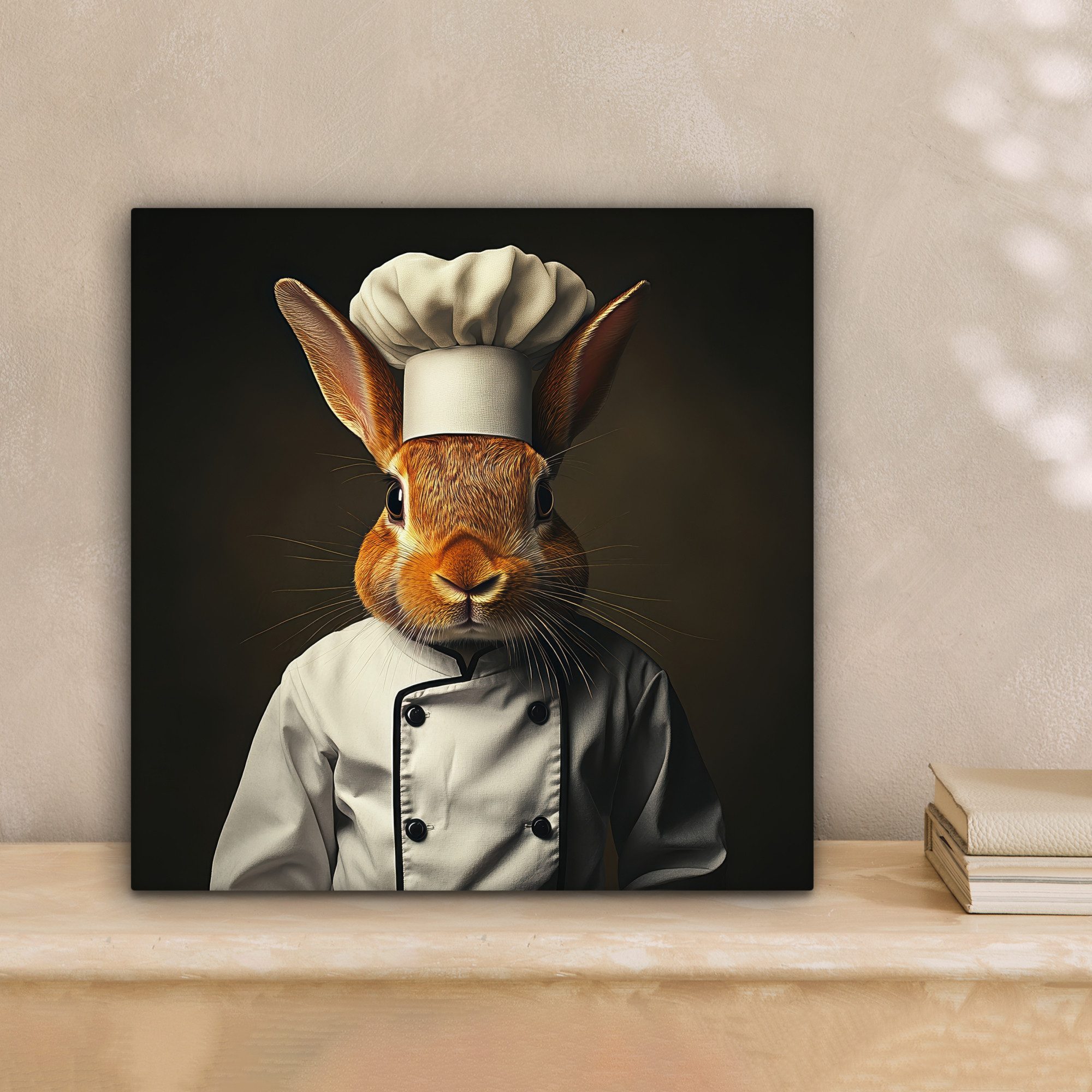 OneMillionCanvasses® Leinwandbild Kaninchen - Koch - Tier, Fotodruck (1 St) günstig online kaufen