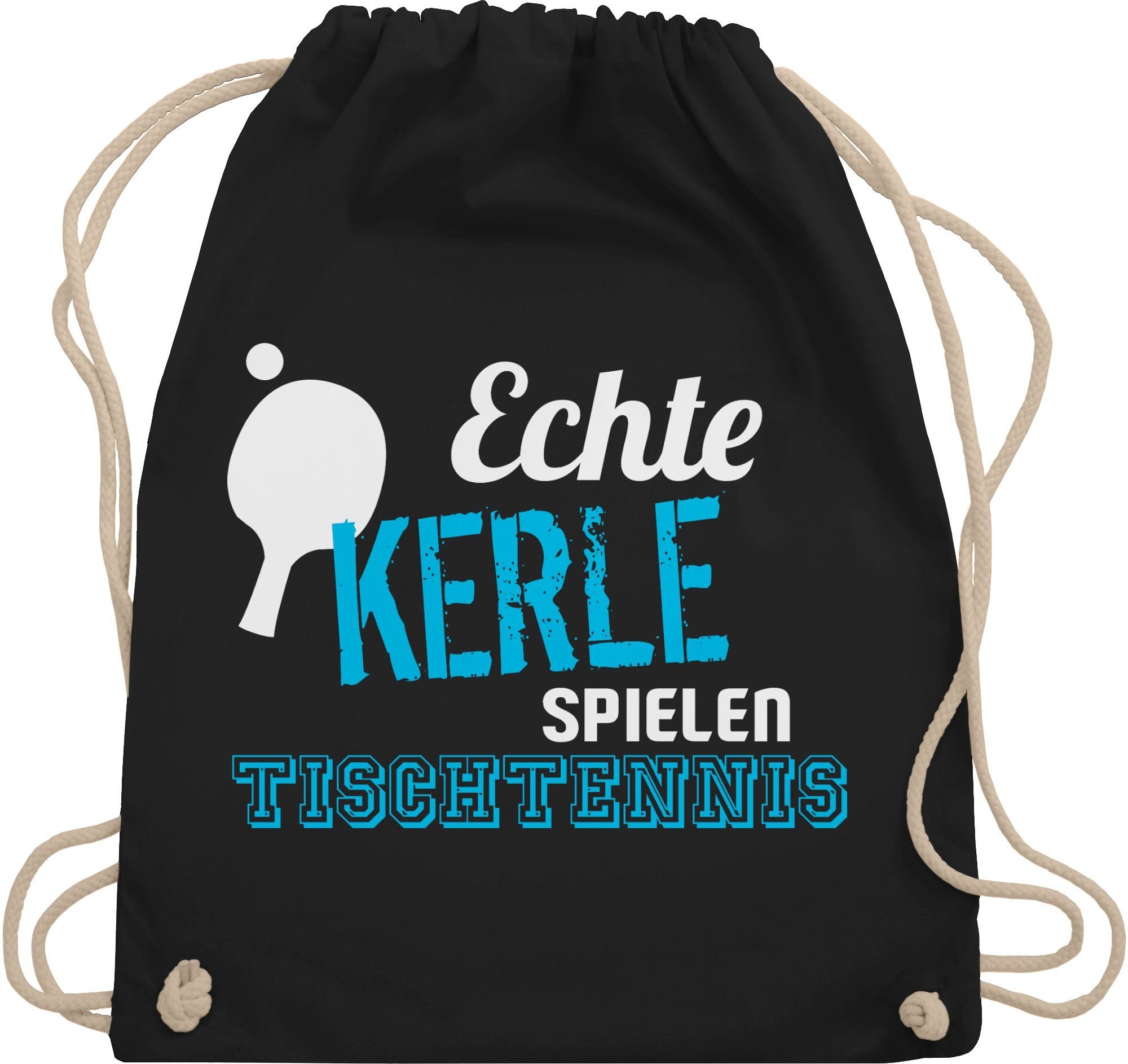 Shirtracer Turnbeutel Echte Kerle spielen Tischtennis, Sport Zubehör