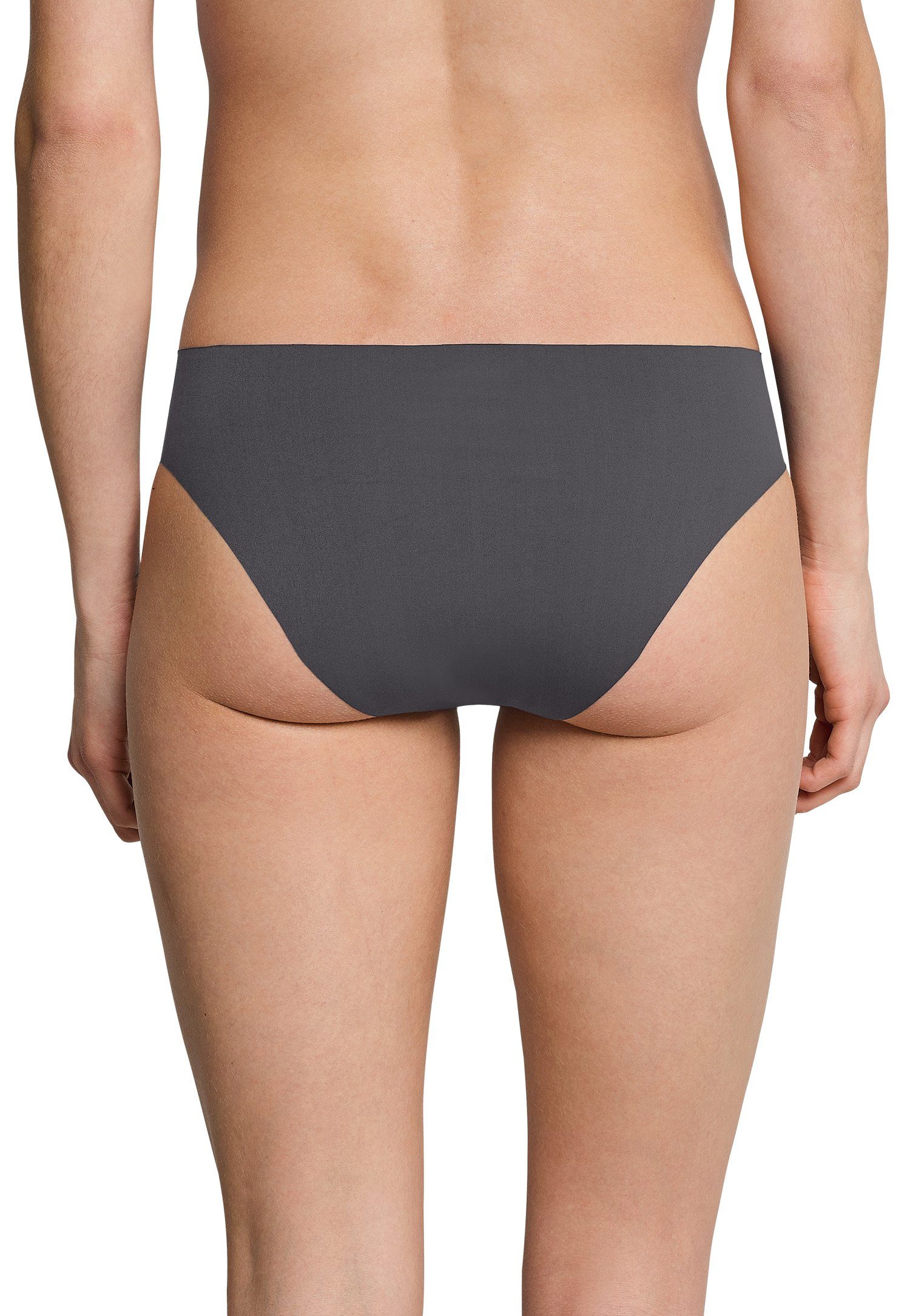 Damen 1-St., Nähte Set) Pants nahtlos graphit störende Schiesser (Set, ohne Hipster Unterhose Seamless Slip Shorts