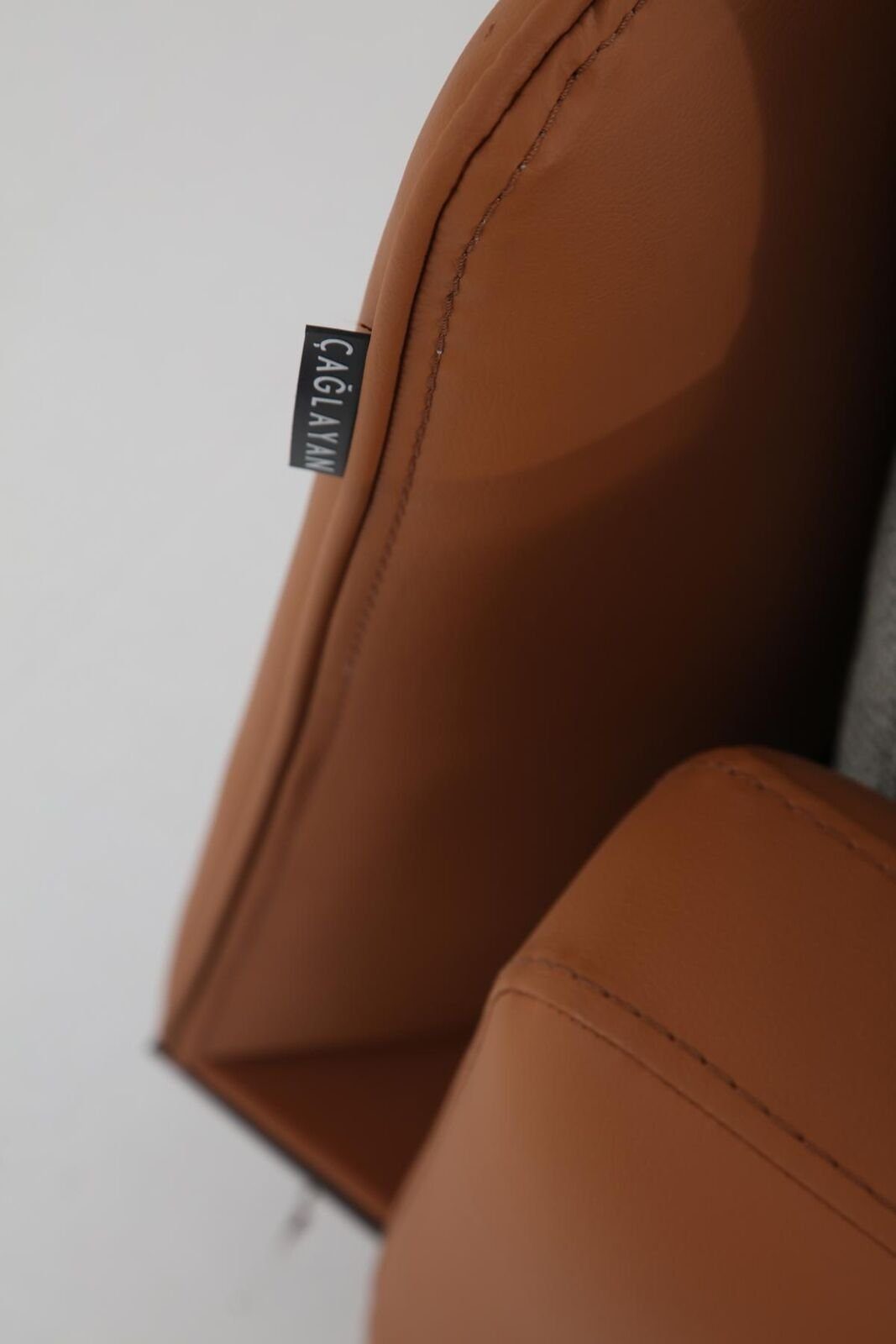 JVmoebel 3-Sitzer Dreisitzer Teile, 1 in Europa Sofa Modern Sitzer Design 3 Grau, Orange Stoff Made Wohnzimmer