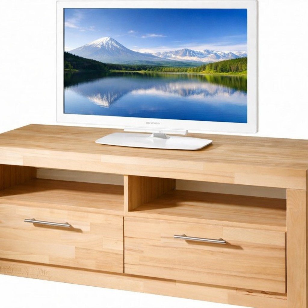 bv-vertrieb TV-Schrank Fernsehlowboard 125x52x47 TV-Schrank Kernbuche teilmassiv #3946