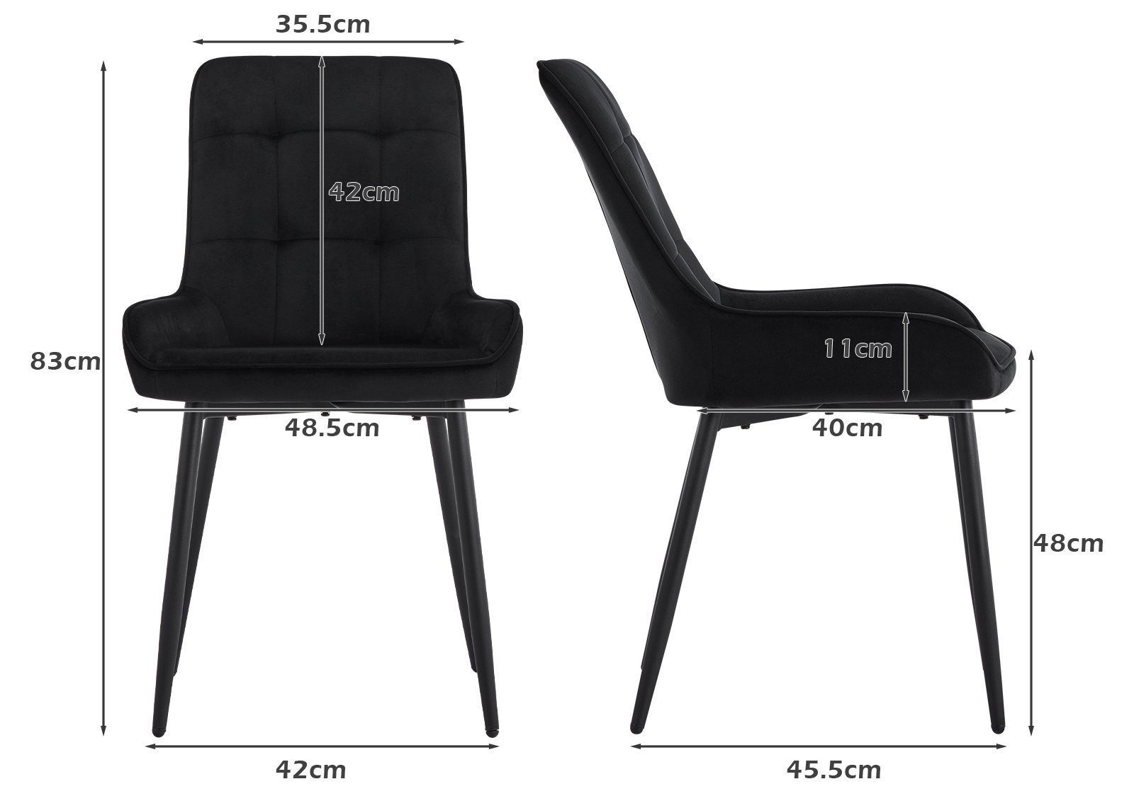 Ofcasa Esszimmerstuhl Polsterstuhl (2er Set), Samt günstig online kaufen